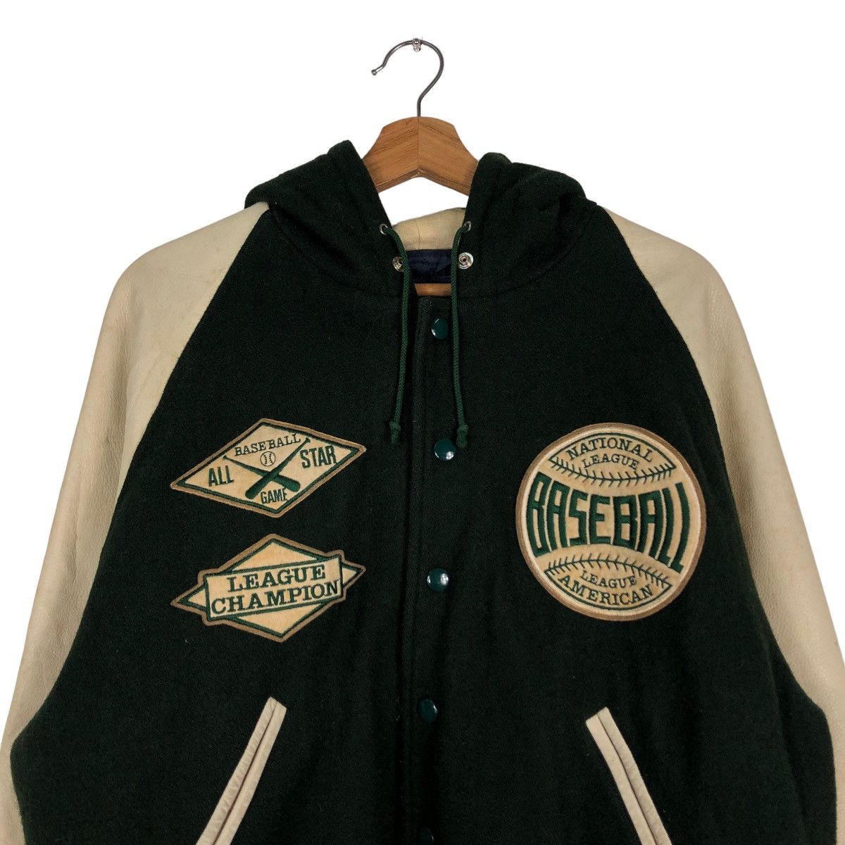 Japanese Brand 🔥Leather Jumper Stadium American National League Baseball Size US L / EU 52-54 / 3 - 3 Thumbnail