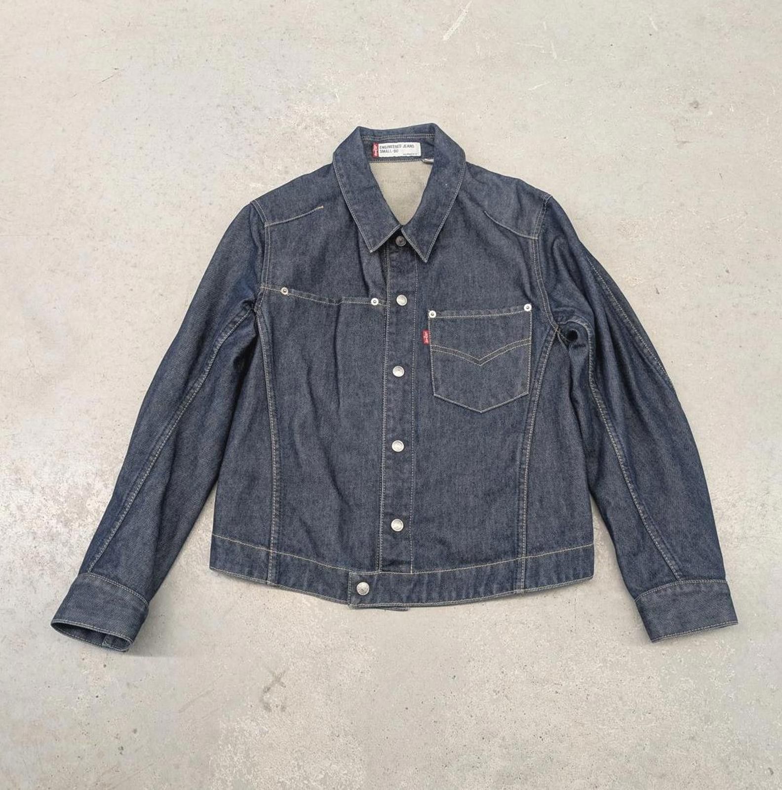 Levi's Levis Engineered Jeans Snap Button Denim Trucker Jacket Size US S / EU 44-46 / 1 - 1 Thumbnail