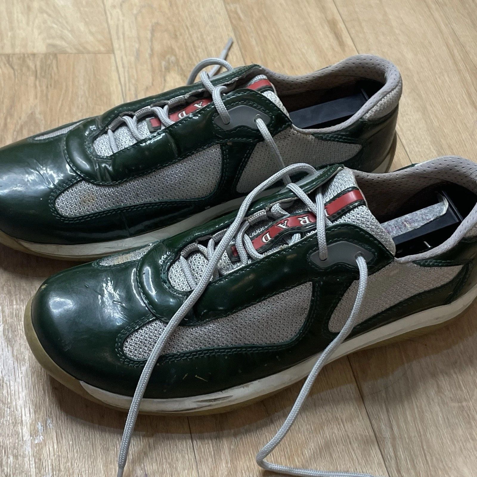 Prada Prada America's Cup Linea Rossa green Patent Leather Mesh Size US 8 / IT 38 - 5 Thumbnail