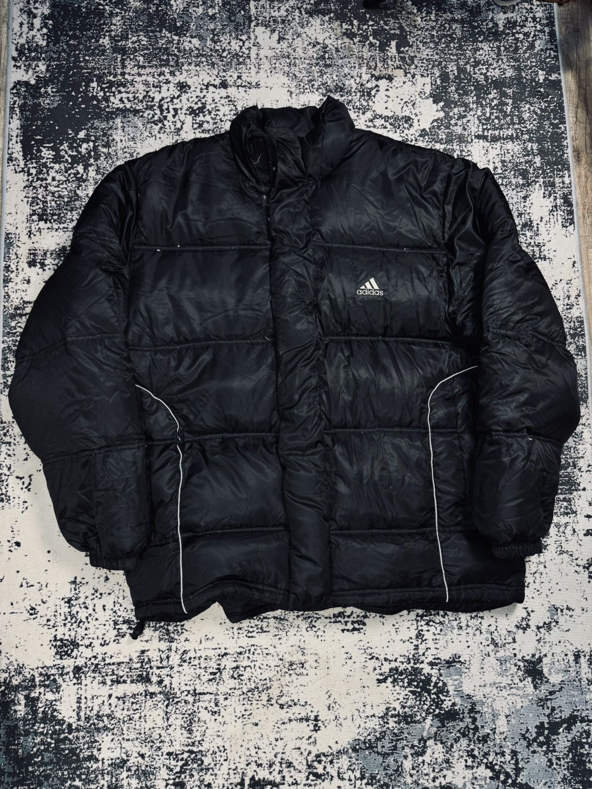 Adidas × Vintage ADIDAS 90s VINTAGE DOWN PUFFER JACKET DRILL Y2K Size US L / EU 52-54 / 3 - 1 Thumbnail