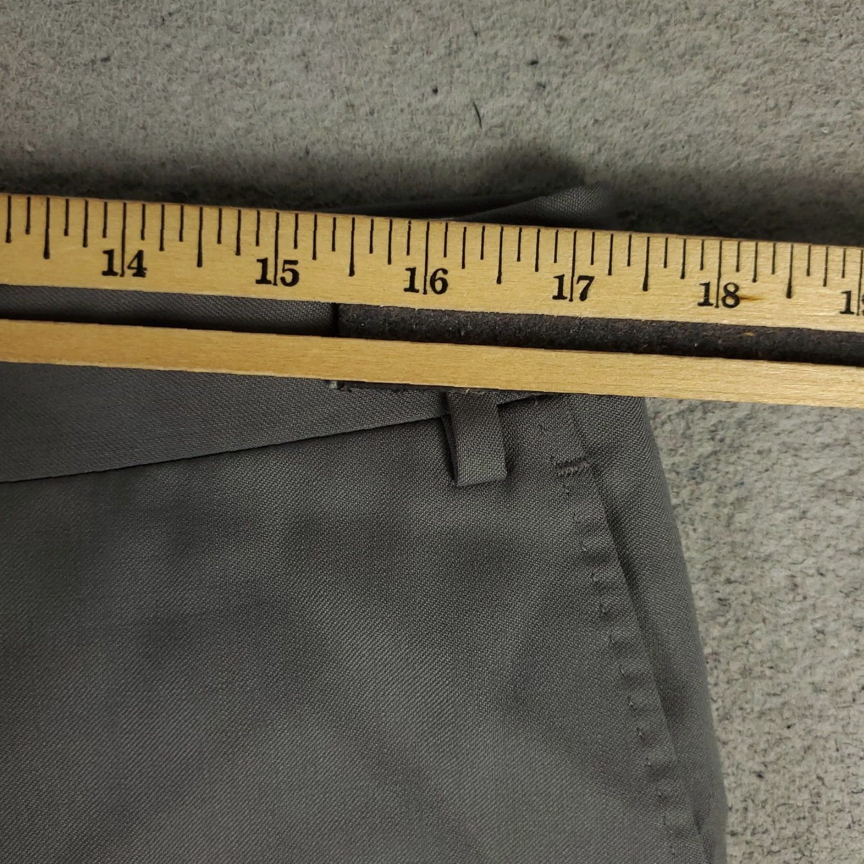 Canali Canali Gray Wool Dress Pants 34x28 Flat Front Men's Trousers Regular Fit Size US 34 / EU 50 - 3 Thumbnail