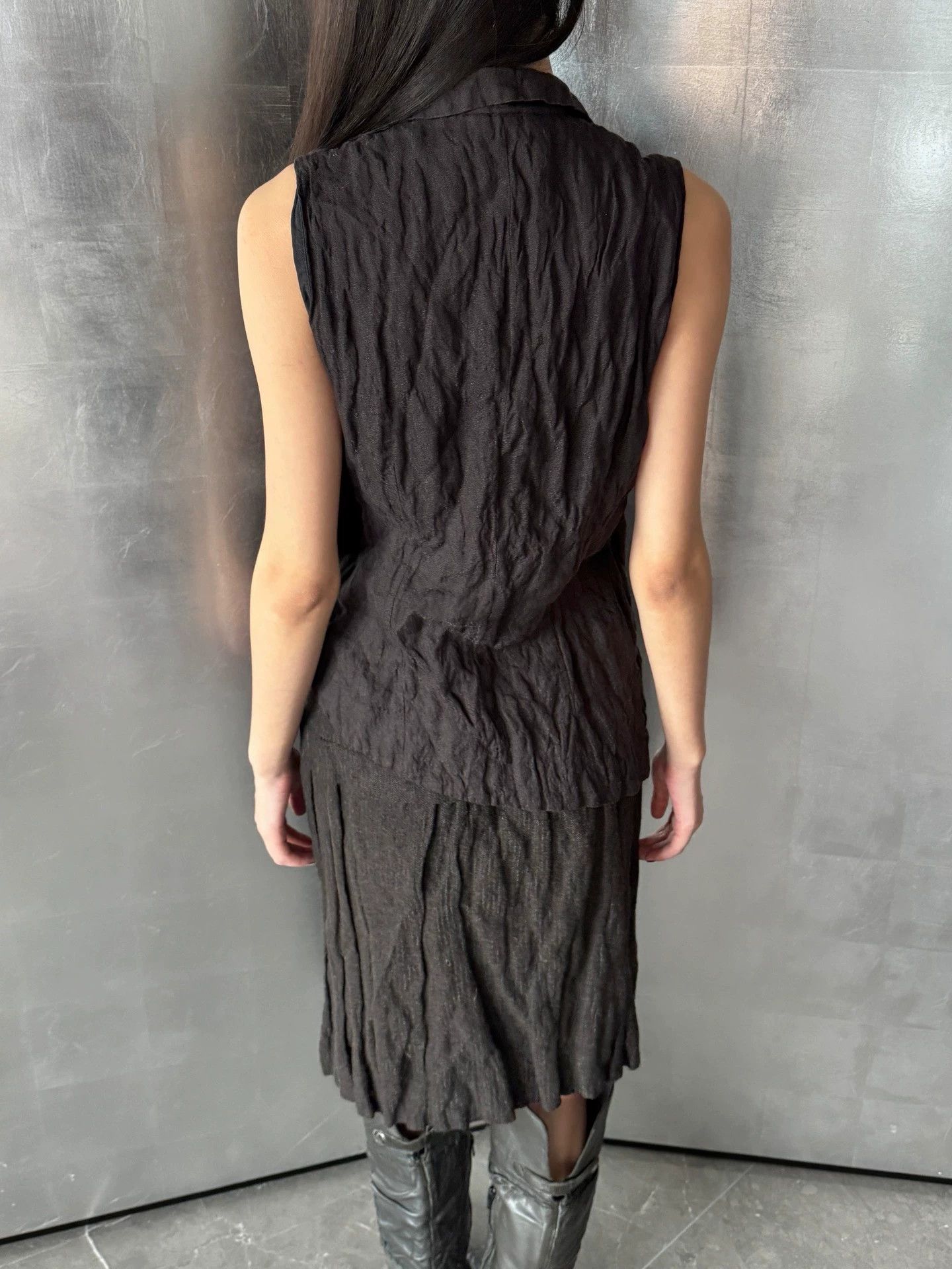 Other Vintage German Brand Linen Fulled Vest Size 2 Size XS / US 0-2 / IT 36-38 - 8 Thumbnail