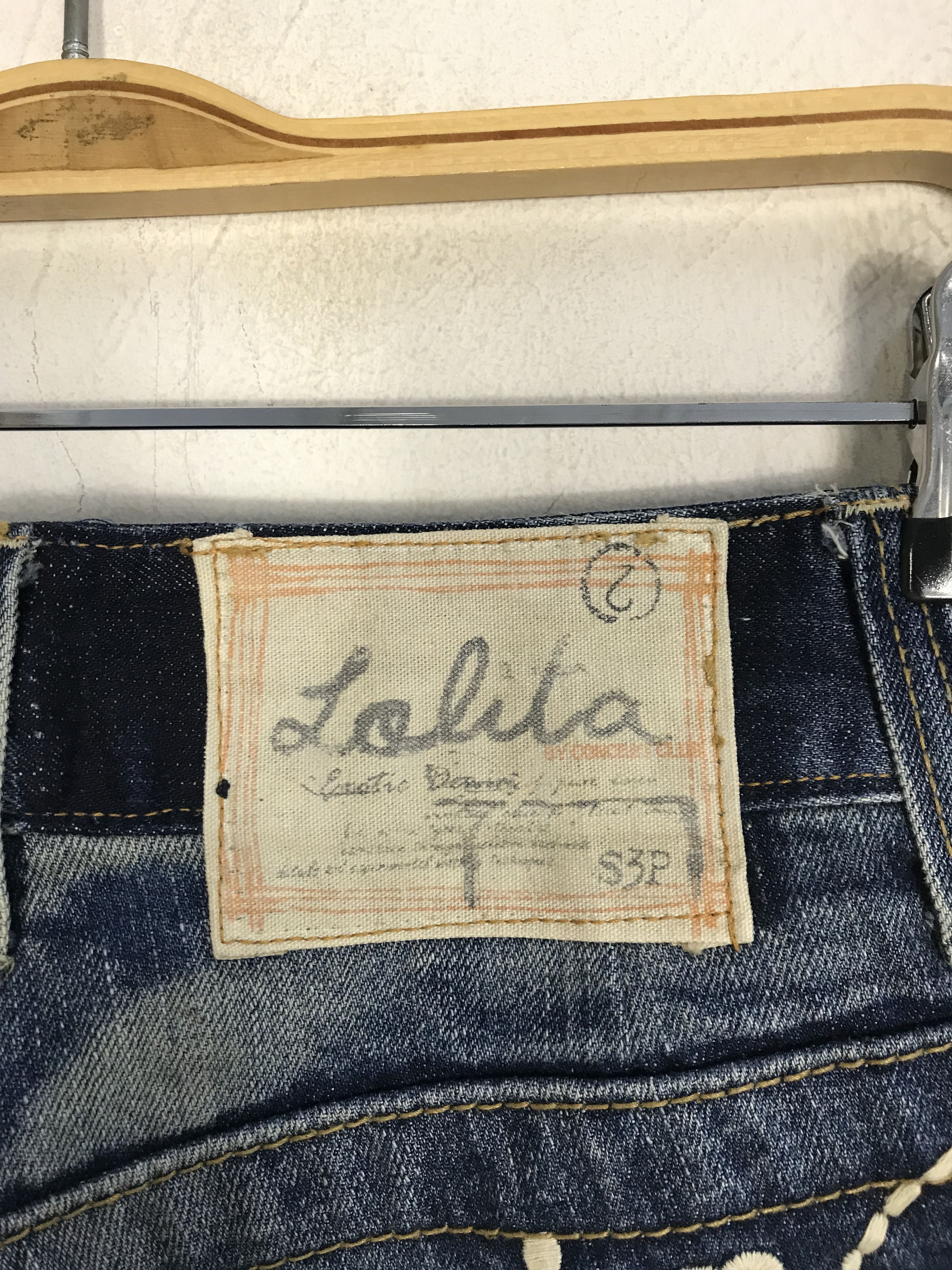 Japanese Brand Lolita Indigo Distressed Denim Short Jeans Whisker Baggy Size US 28 / EU 44 - 8 Thumbnail