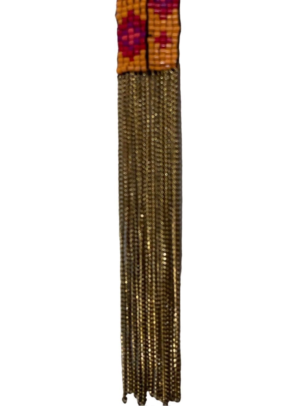 Vintage Vintage Huichol Beaded Metal Fringe 90’s Lariat by Sundance Size ONE SIZE - 6 Thumbnail