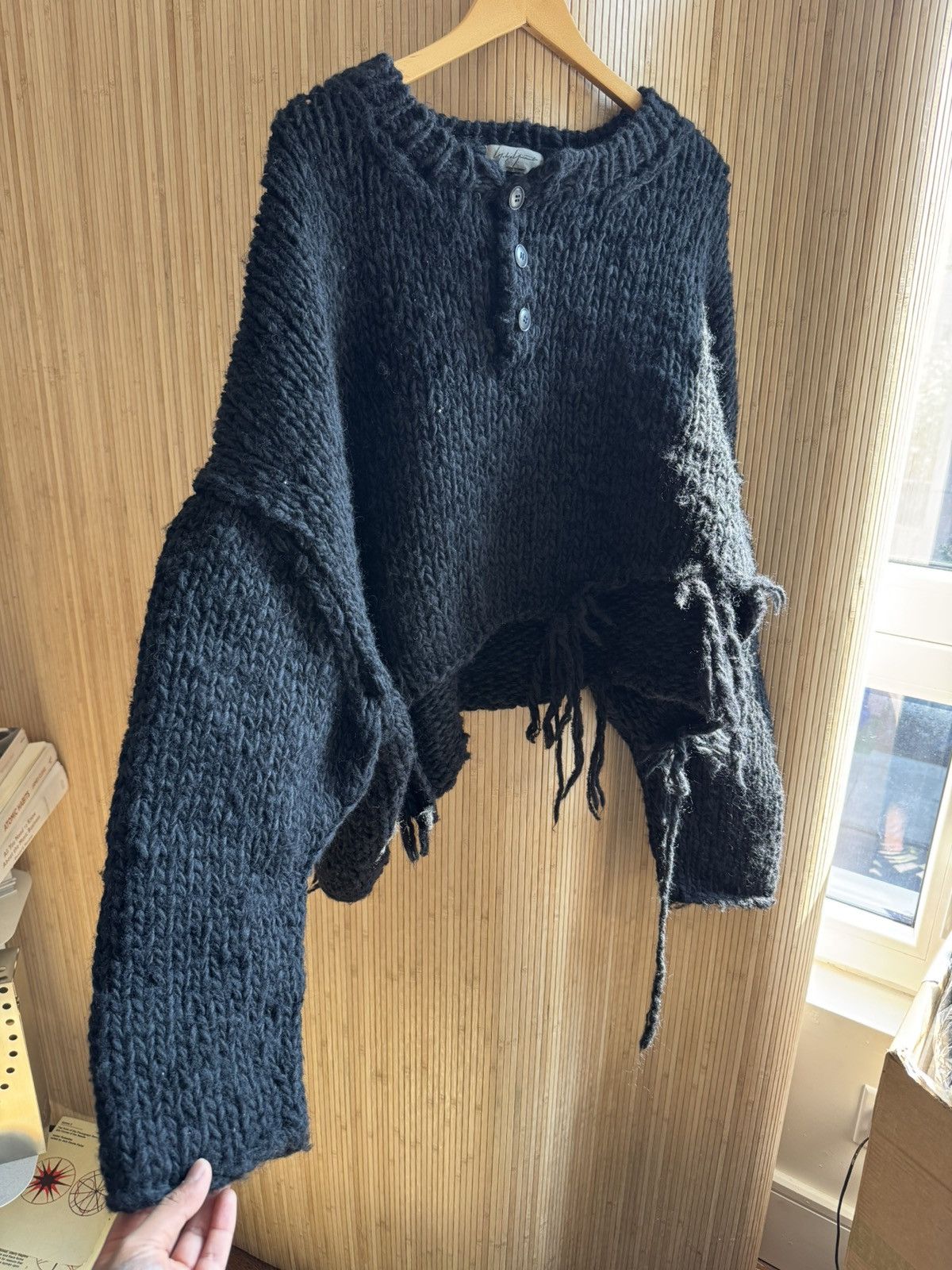 Yohji Yamamoto Archive Yohji Yamamoto FW20 Cropped Oversized Sweater Size US L / EU 52-54 / 3 - 6 Thumbnail
