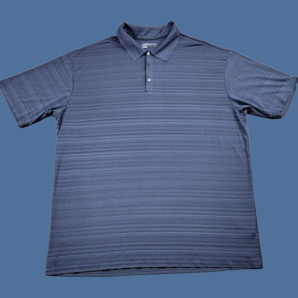 Nike Nike Golf Polo Shirt Mens 2XL Dri-Fit Blue Stripe Short Sleeve Polo Shirt Outdoor Sports Size US XXL / EU 58 / 5 - 1 Thumbnail