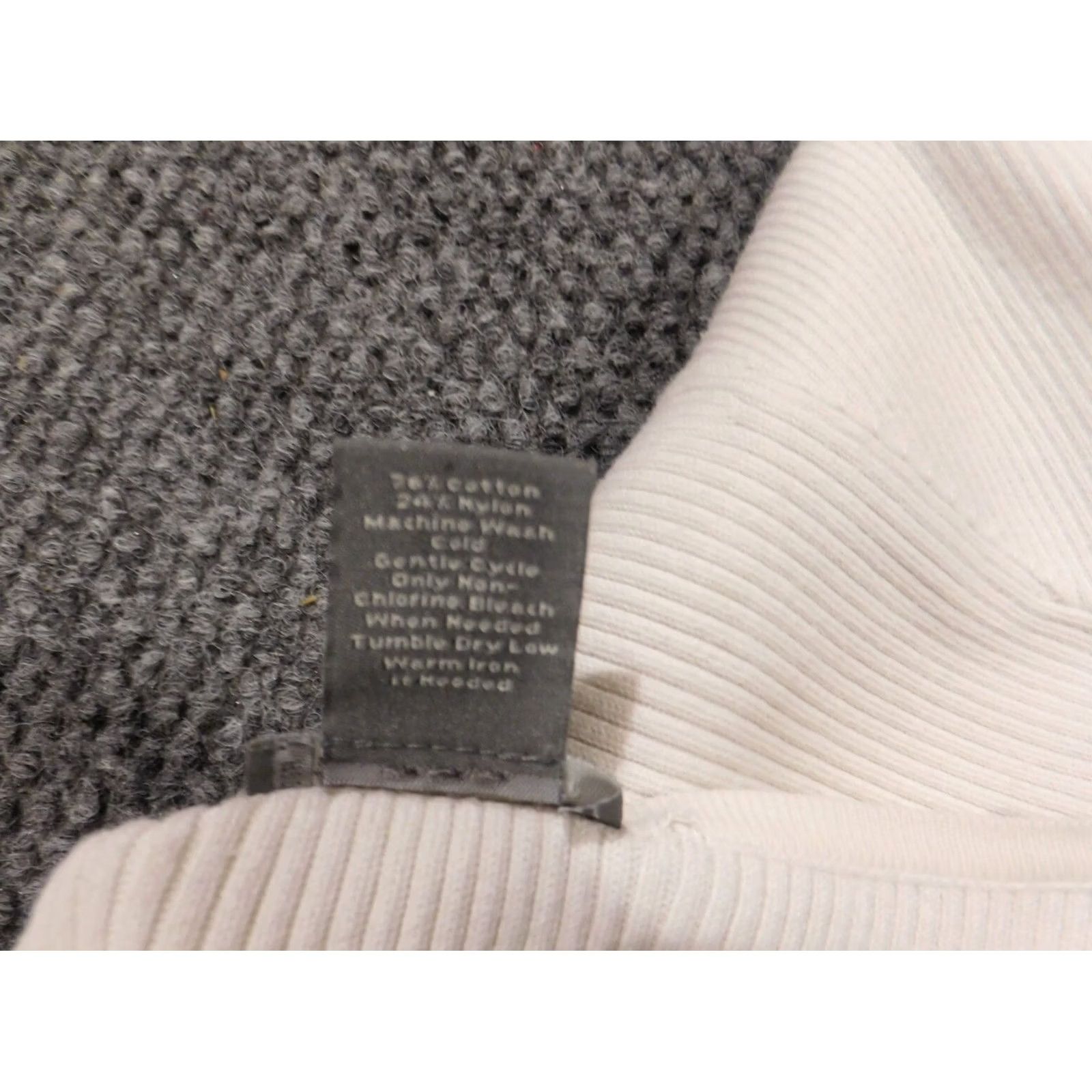 Ann Taylor Ann Taylor Womens Sweater M White pullover Crew Neck Cable-Knit Knit Stretch Casual Regular Size M / US 6-8 / IT 42-44 - 6 Thumbnail