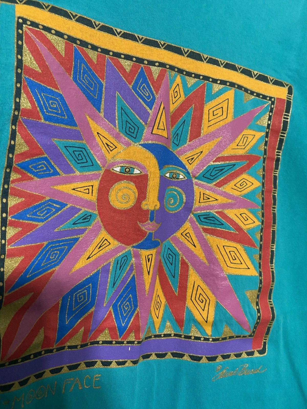 Vintage Vintage t-shirt teal size XL Santana Size US XL / EU 56 / 4 - 2 Thumbnail