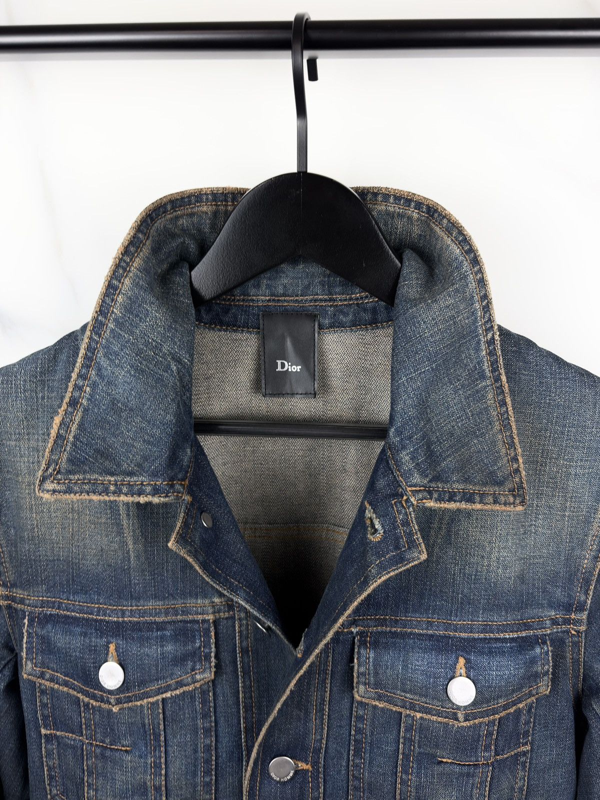 Dior × Hedi Slimane SS05 Dior Homme Beck Rust Orange Overdye Denim Jacket Size US S / EU 44-46 / 1 - 7 Thumbnail