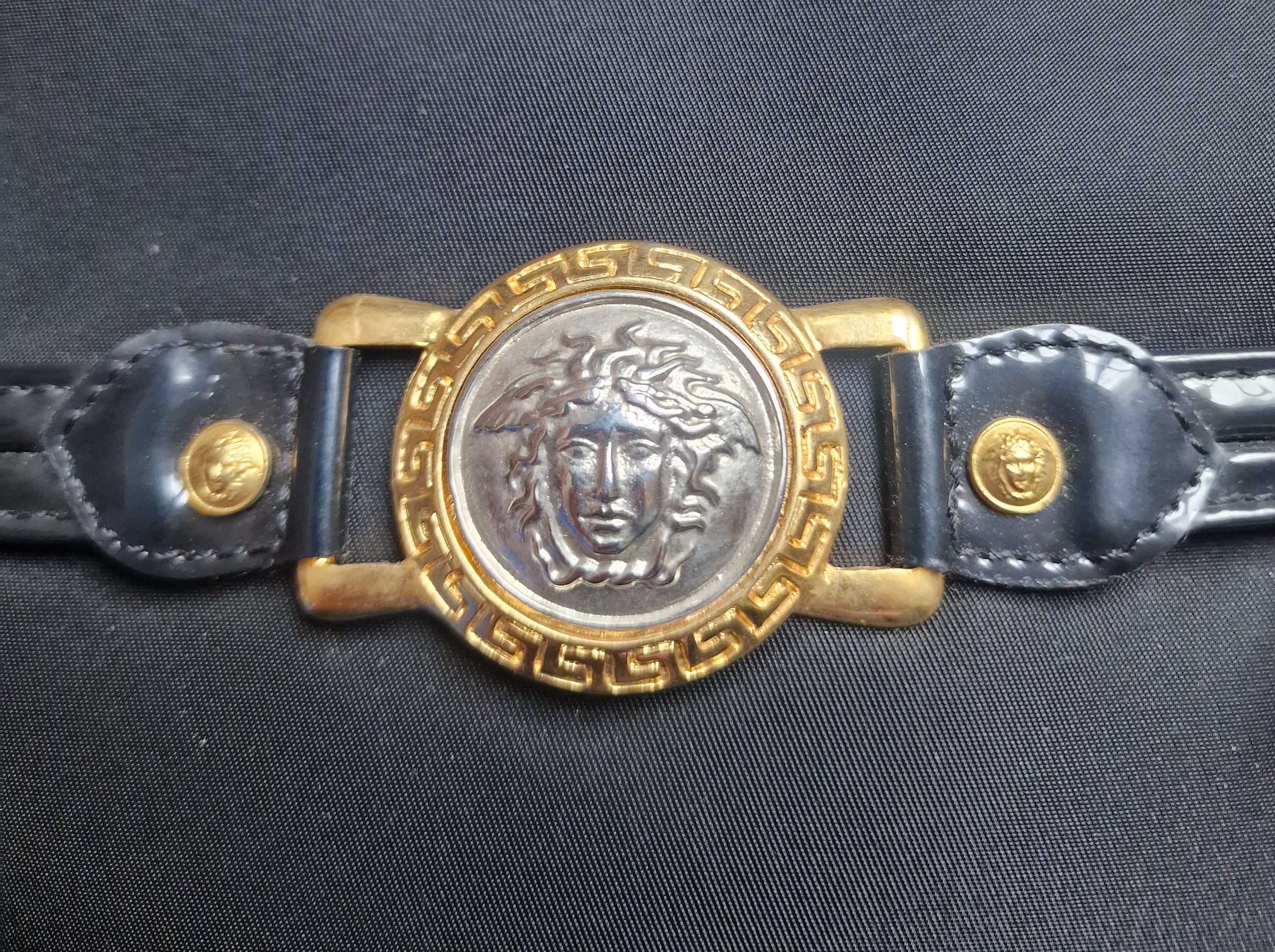 Gianni Versace Gold Medusa Bondage Crossbody Shoulder Bag