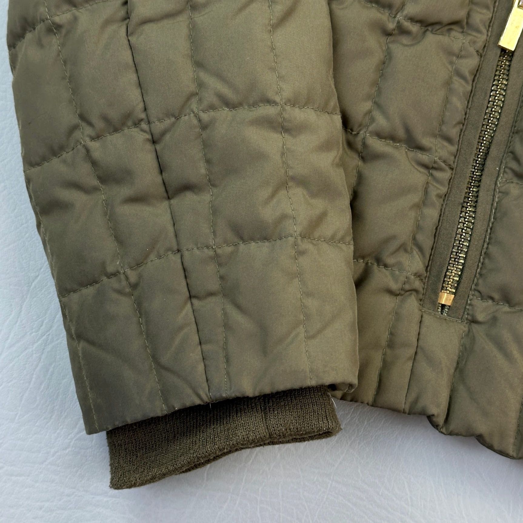 J.Crew J.CREW Jacket Women's Small Olive Green Goose Down Quilted Puffer Outdoor Casual (Vintage: No) Size S / US 4 / IT 40 - 2 Thumbnail