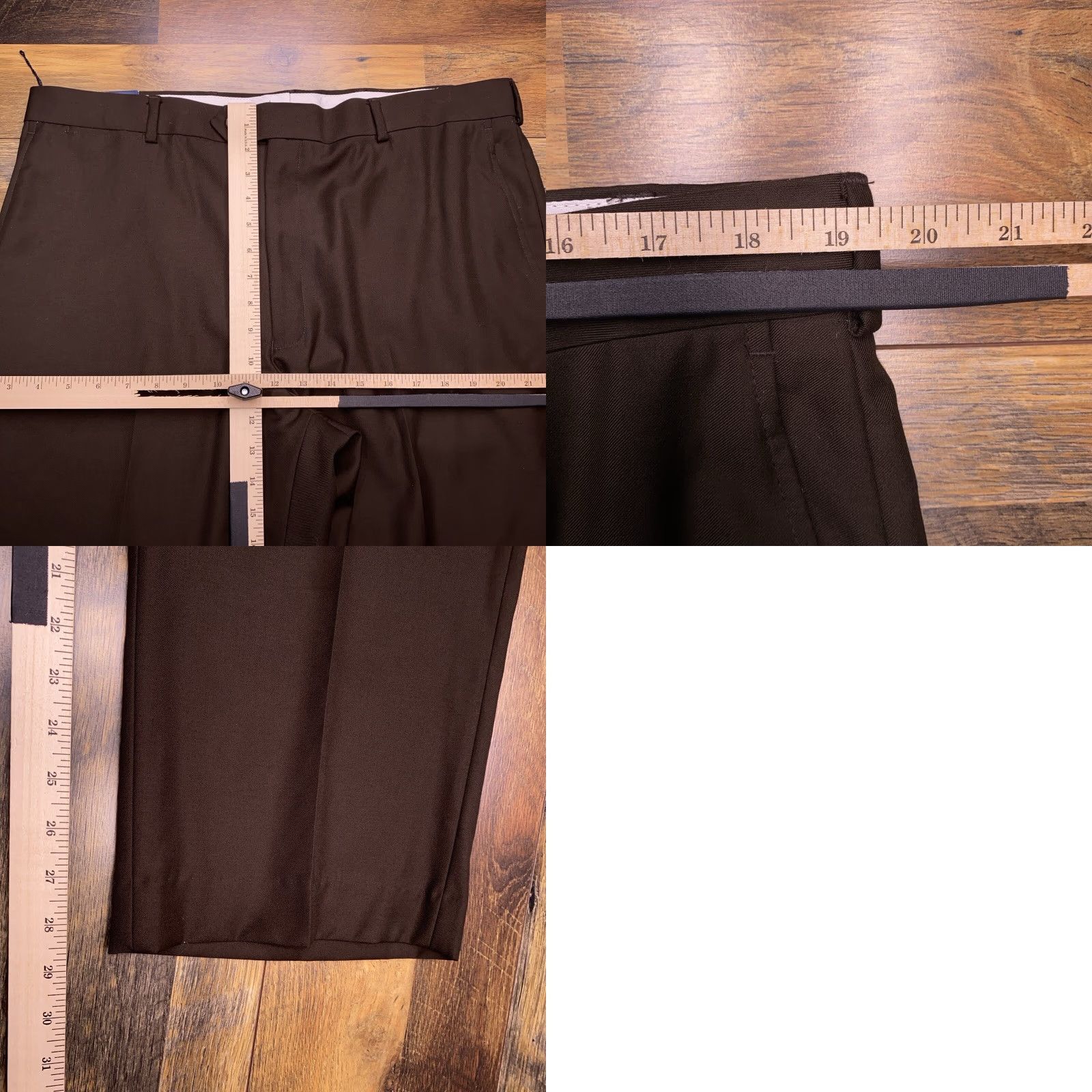 Stafford Stafford Dress Pants Mens 40x29 Brown Micro Twill Classic Straight Fit New Size US 40 / EU 56 - 8 Thumbnail