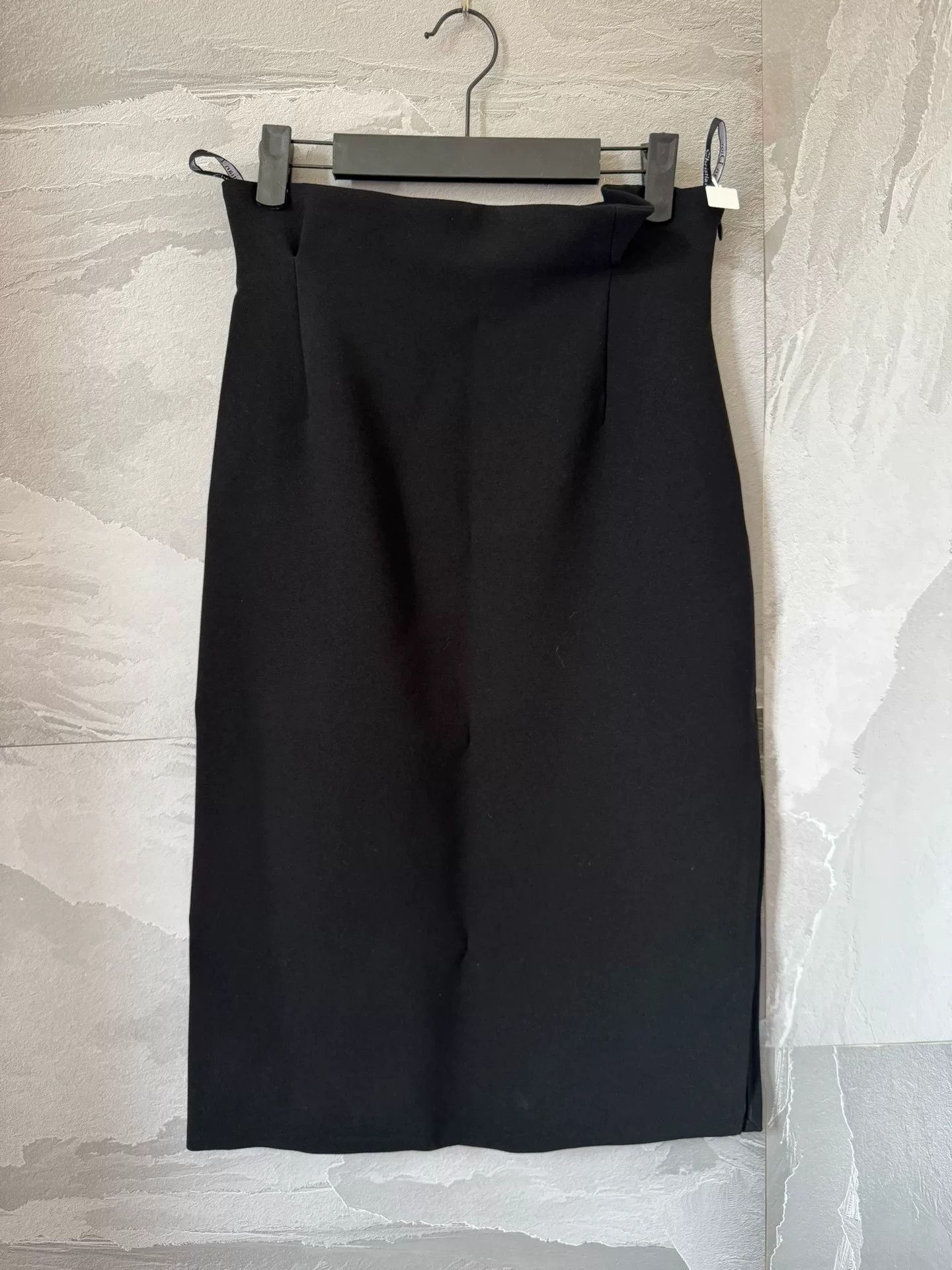 Dior black silk wool midi skirt by Dior Size US 38 / EU 54 - 1 Thumbnail
