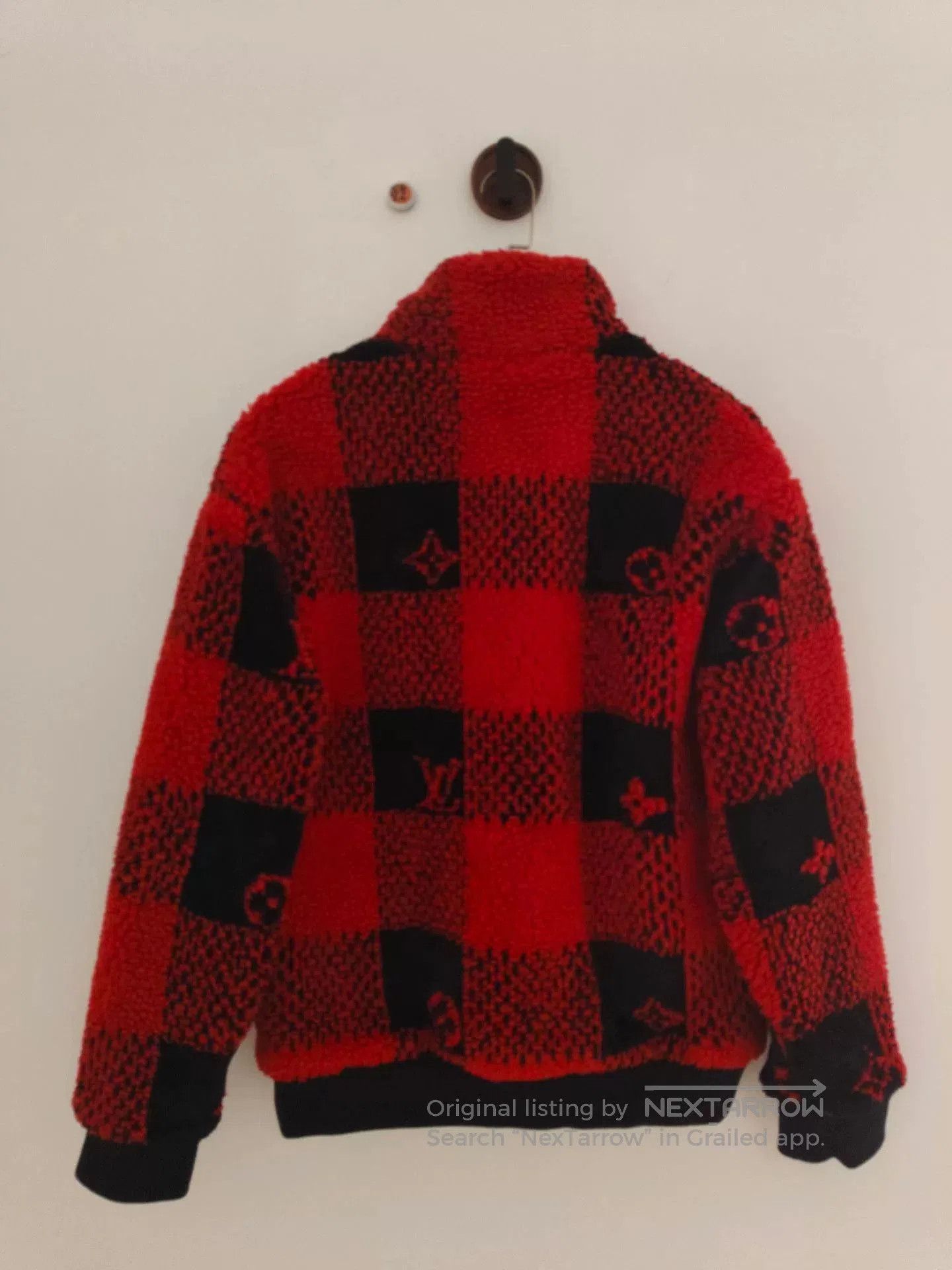 Louis Vuitton Louis Vuitton Red Checked Teddy Fleece Zip Jacket. Size US S / EU 44-46 / 1 - 2 Thumbnail
