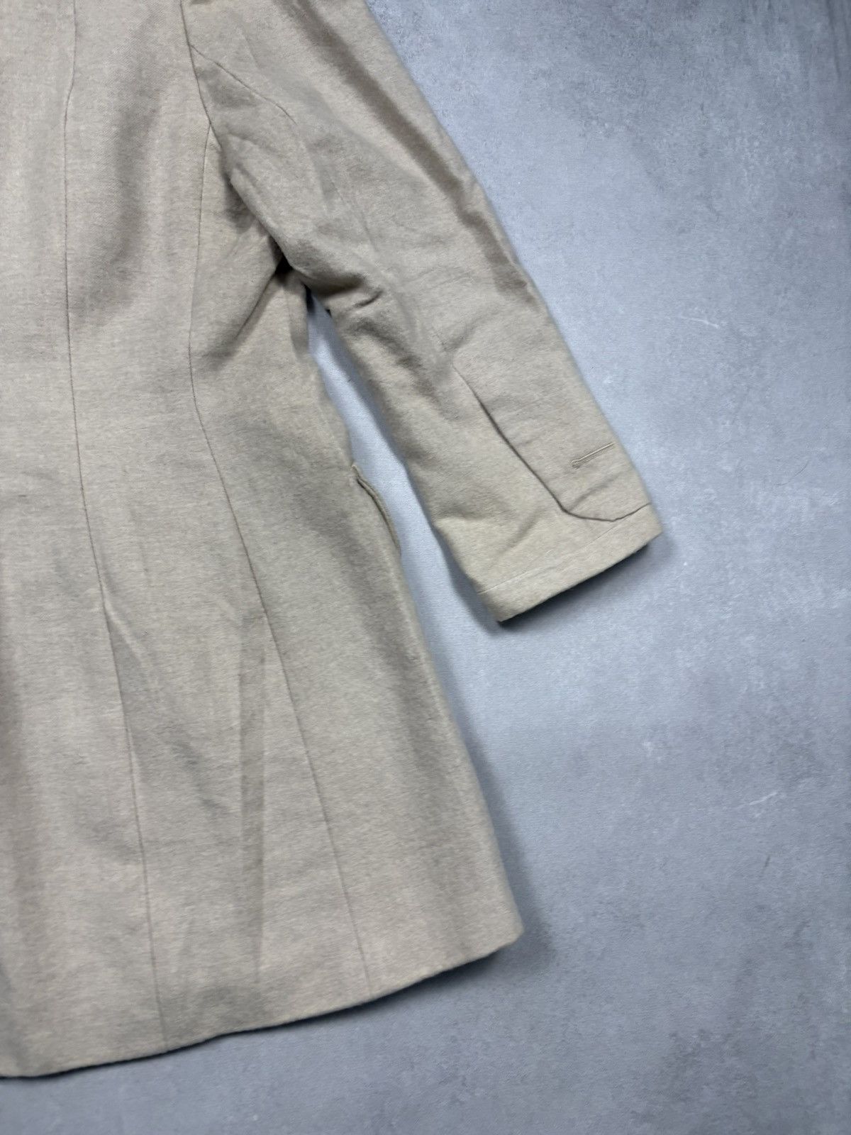 Other Jacques Fath Paris Beige Wool Tailored Blazer Coat Vintage Size L / US 10 / IT 46 - 17 Thumbnail