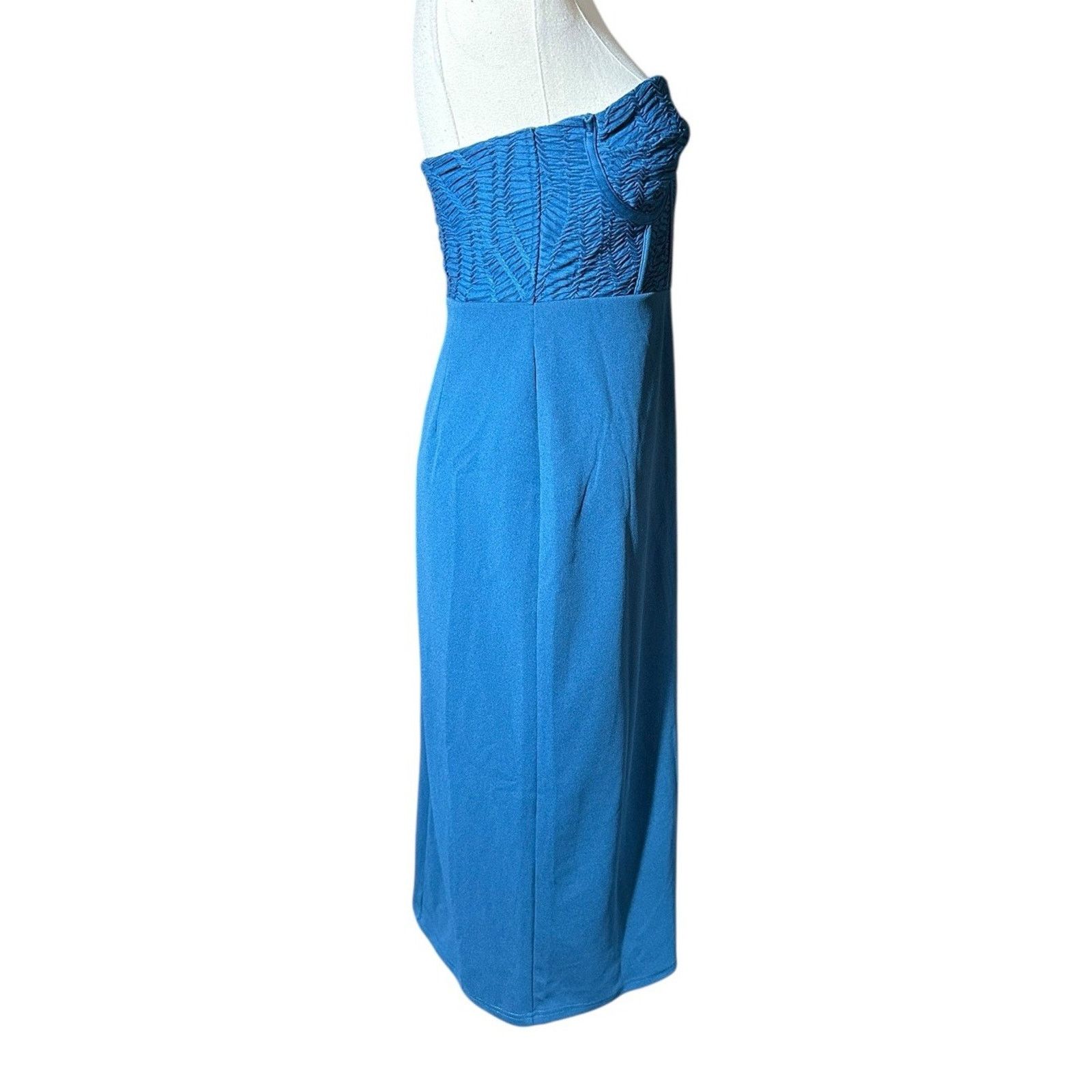 Other Lulus Passionate Aura Teal Blue Strapless Midi Dress Sz M Size M / US 6-8 / IT 42-44 - 9 Thumbnail