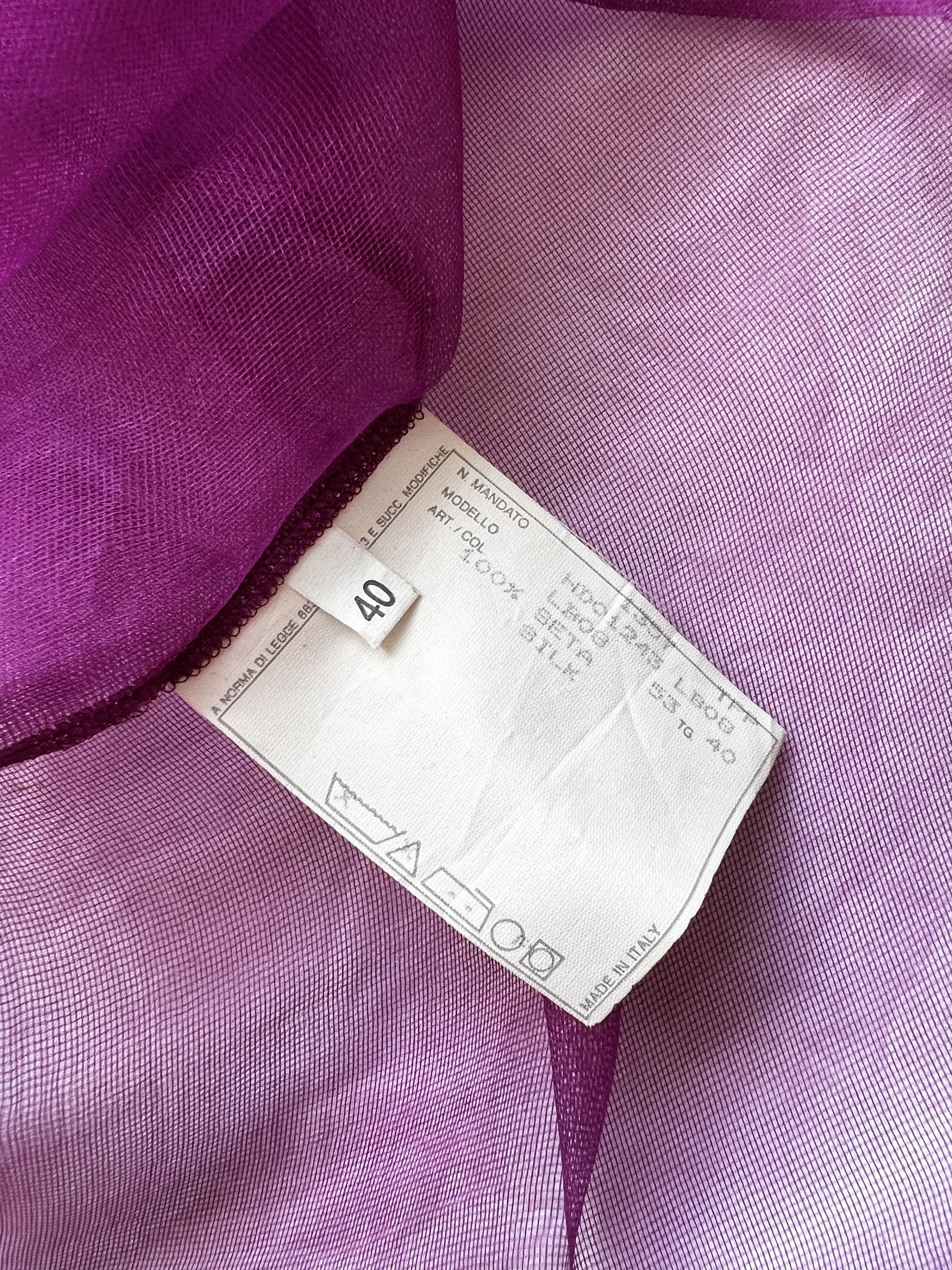 Helmut Lang HELMUT LANG SS00(?) SILK GAUZE TOP Size S / US 4 / IT 40 - 3 Thumbnail