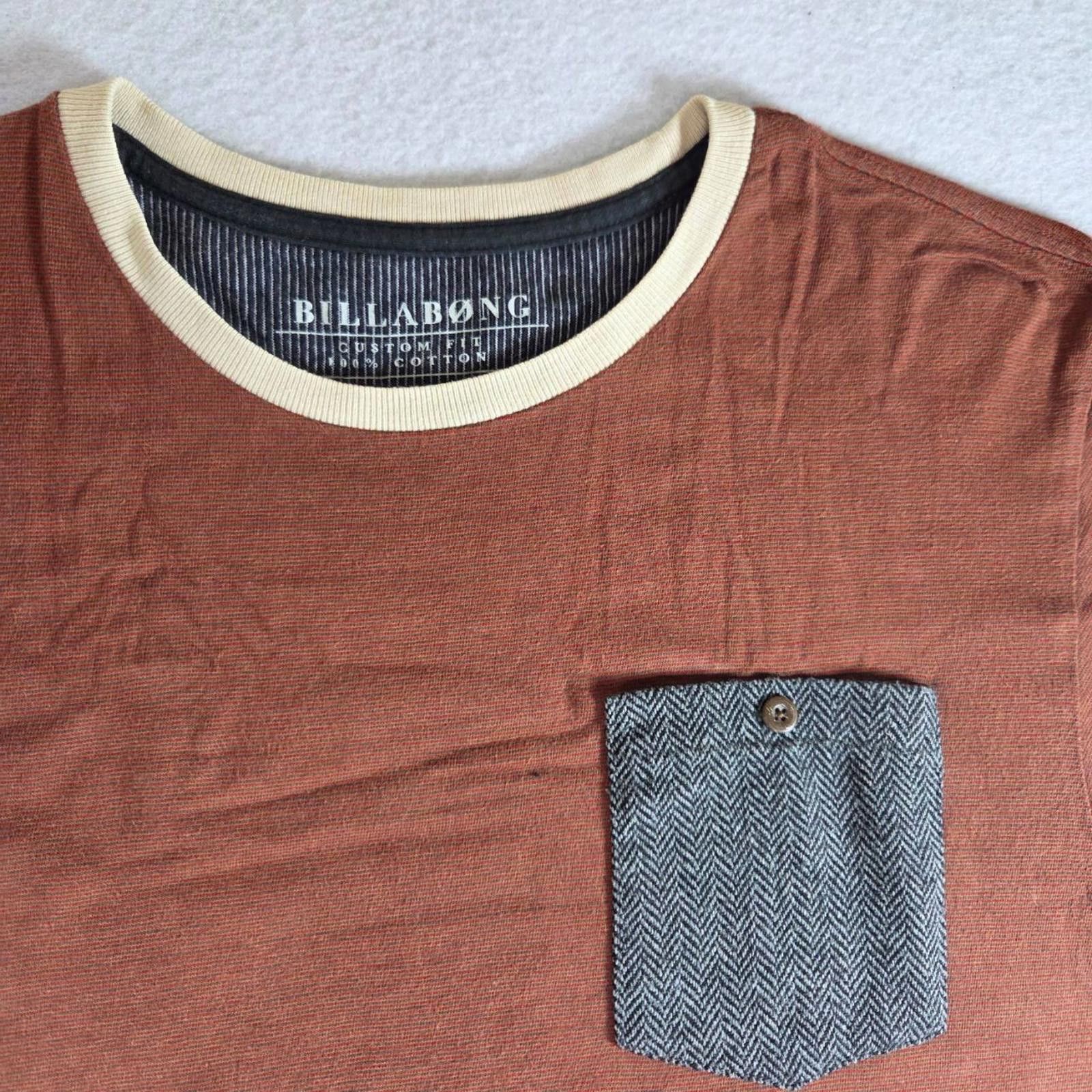 Billabong VTG BILLABONG TShirt Mens Medium Rust Custom Fit 100% Cotton Size US M / EU 48-50 / 2 - 2 Thumbnail