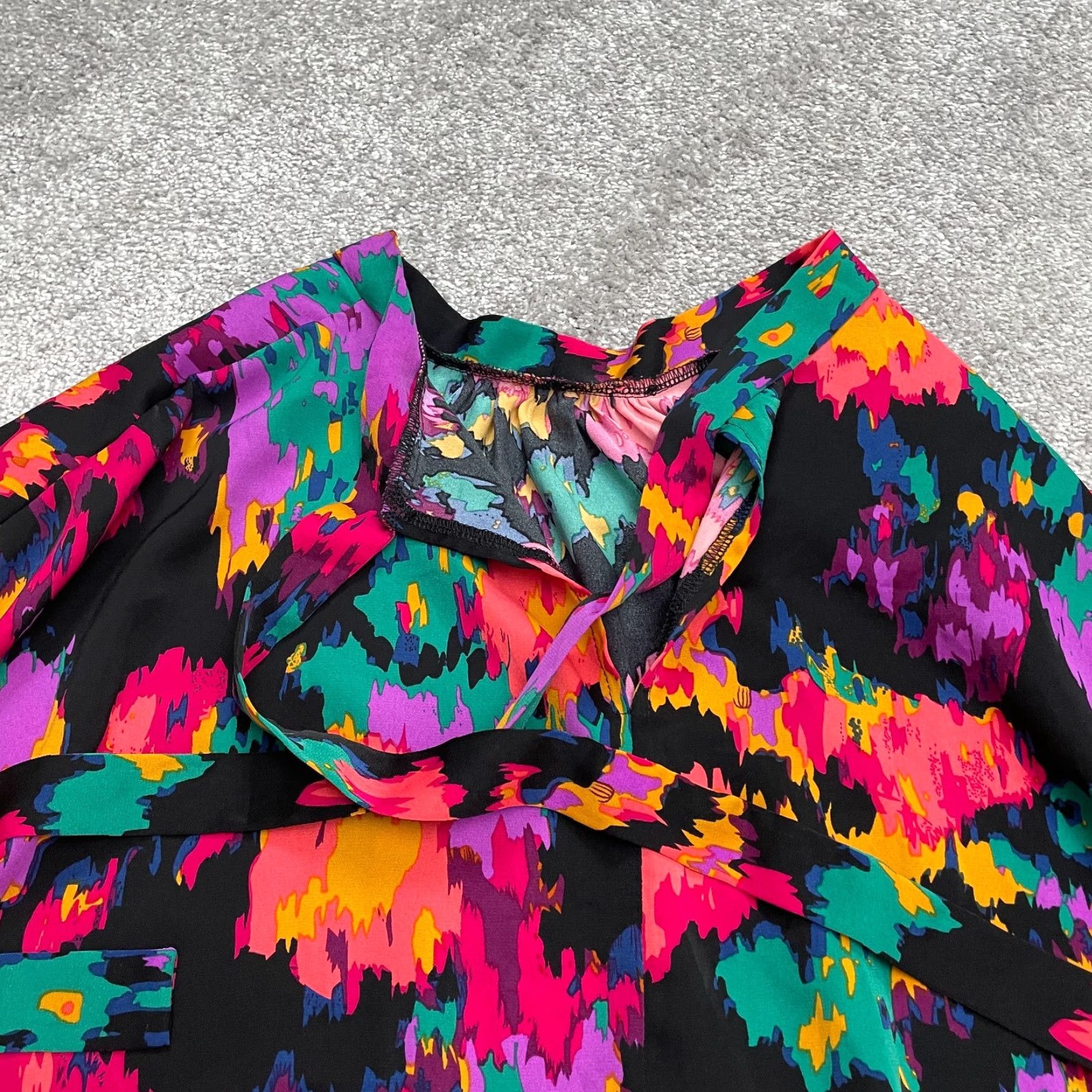 Shein SheIn Blouse Tunic Multicolor Colorblock Short Sleeve Mock Neck 4XL Womens Casual Bohemian Aztec Beach Colorful Shirt Shirts Mens Womens Size XXL / US 16-18 / IT 52-54 - 3 Thumbnail