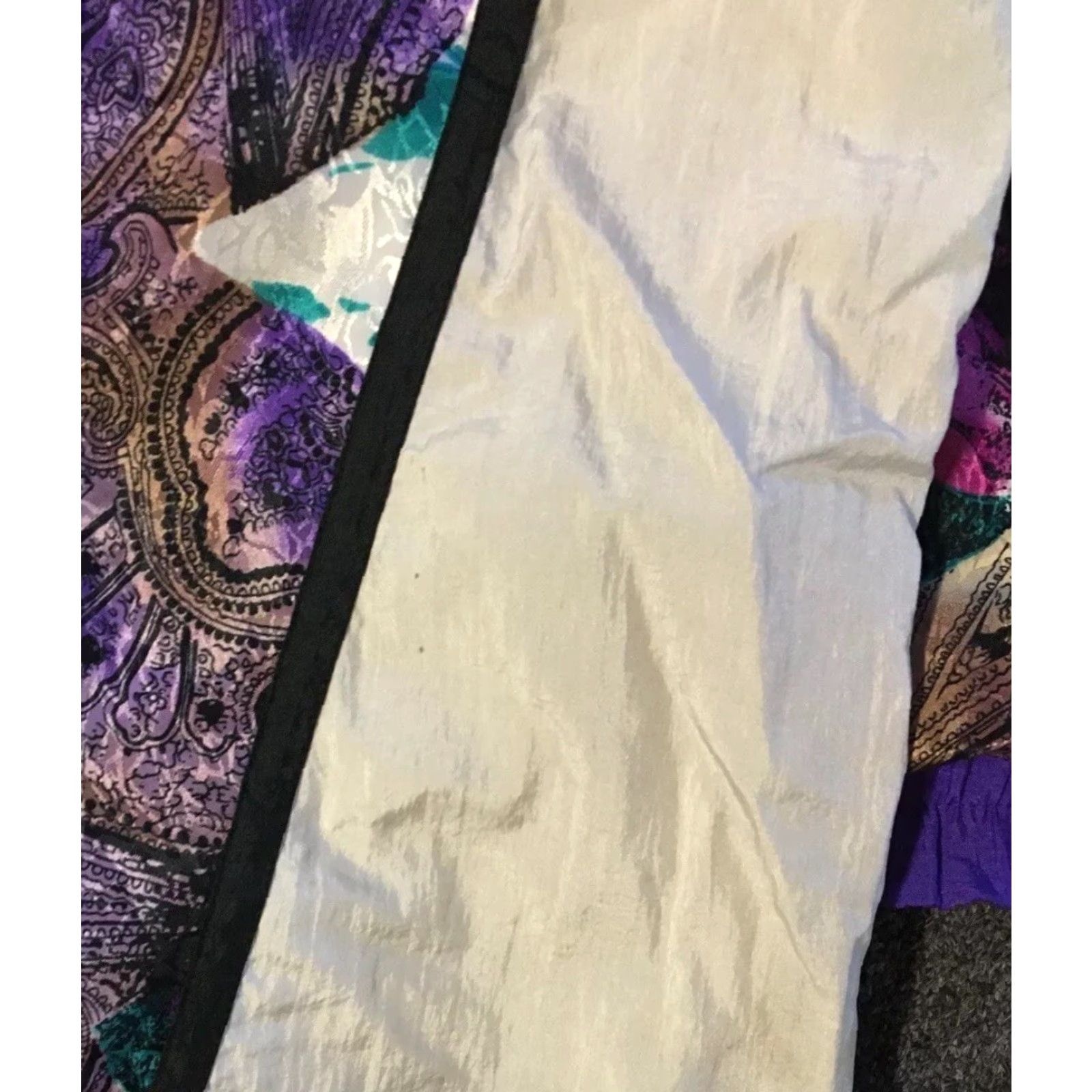 Vintage Vtg 80s Abstract Art Boxy Jacket L Purple Women Windbreaker 90s Vaporwave Picasso Grunge Ocean Surf Fashion Size L / US 10 / IT 46 - 5 Thumbnail