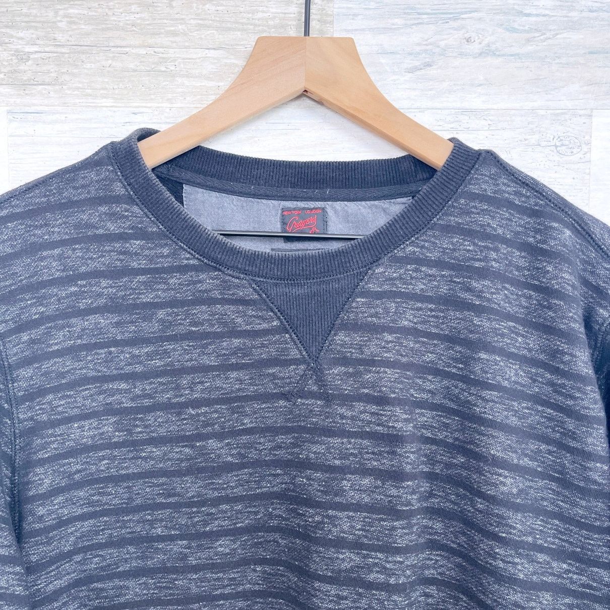 Grayers Grayers Heathered Striped Sweatshirt Gray Casual Mens L Size US L / EU 52-54 / 3 - 2 Thumbnail