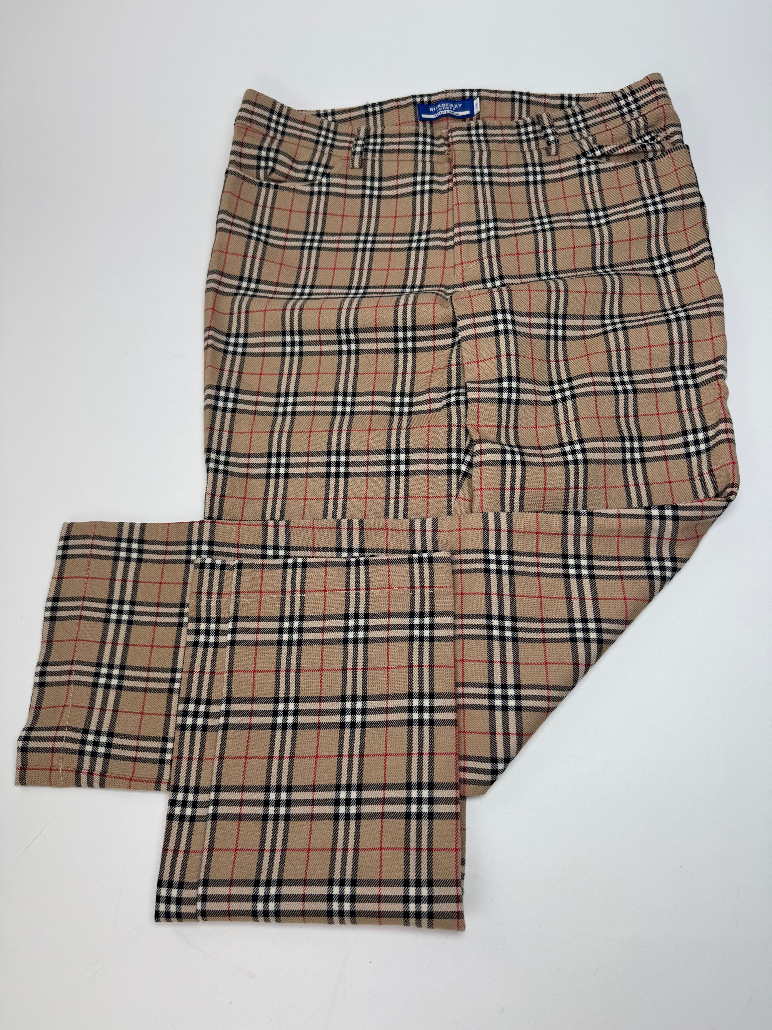 Burberry Vintage Nova Check monogram Pants beige Brown 38/M Size 27" / US 4 / IT 40 - 1 Thumbnail