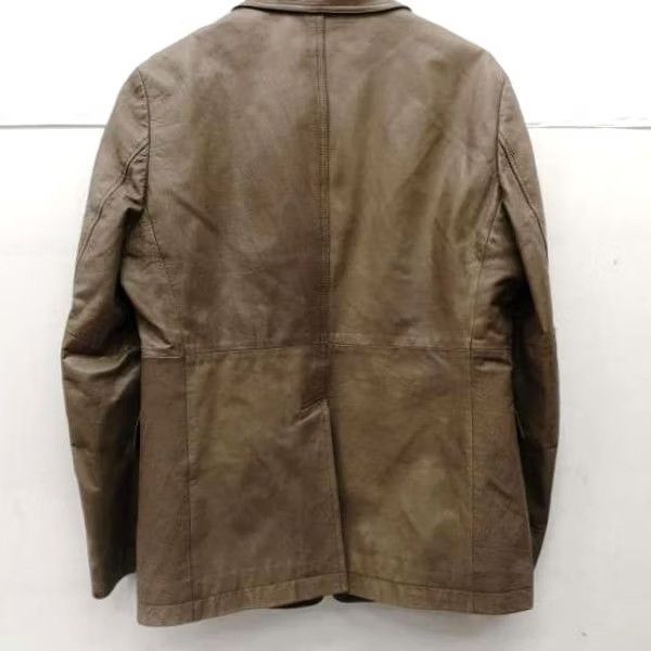 Yohji Yamamoto YOHJI YAMAMOTO A.A.R. Leather Tailored Jacket Brown Size L Men's Pre-owned Size US L / EU 52-54 / 3 - 2 Thumbnail