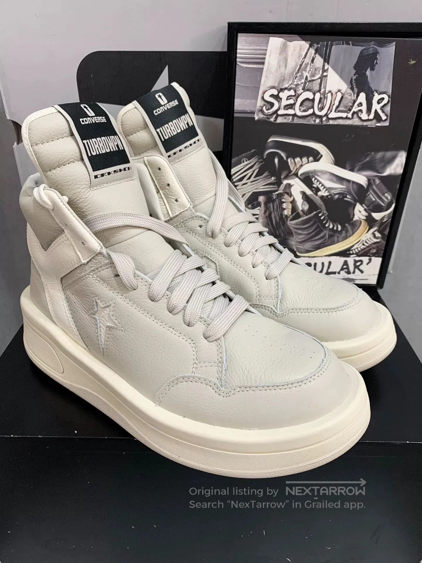 Rick Owens Drkshdw DRKSHDW x Converse TURBOWPN Mid. Size US 5 / EU 37 - 3 Thumbnail