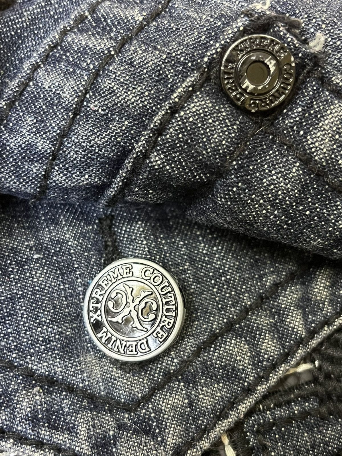 Japanese Brand JAPANESE EXTREME COUTURE INSPIRED CHROME HEART FLARED JEANS Size US 34 / EU 50 - 13 Thumbnail