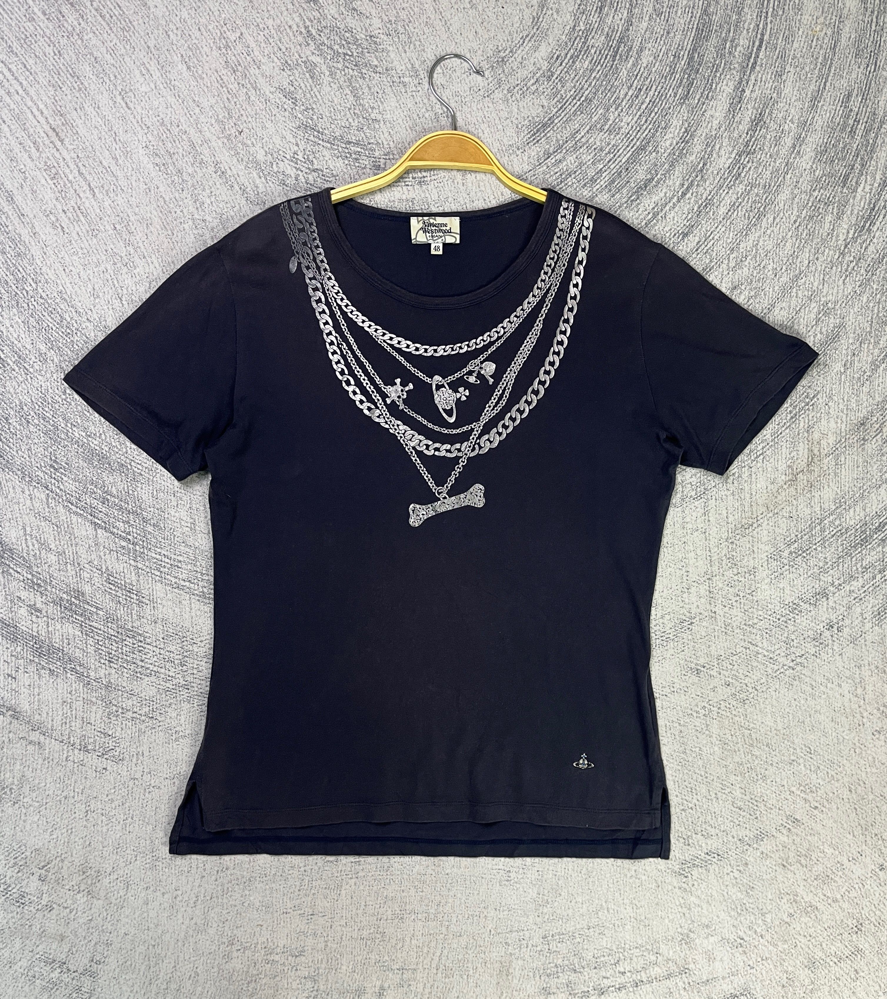 Vivienne Westwood Vivienne Westwood Chain & Bone Graphic Tshirt Size US M / EU 48-50 / 2 - 1 Thumbnail