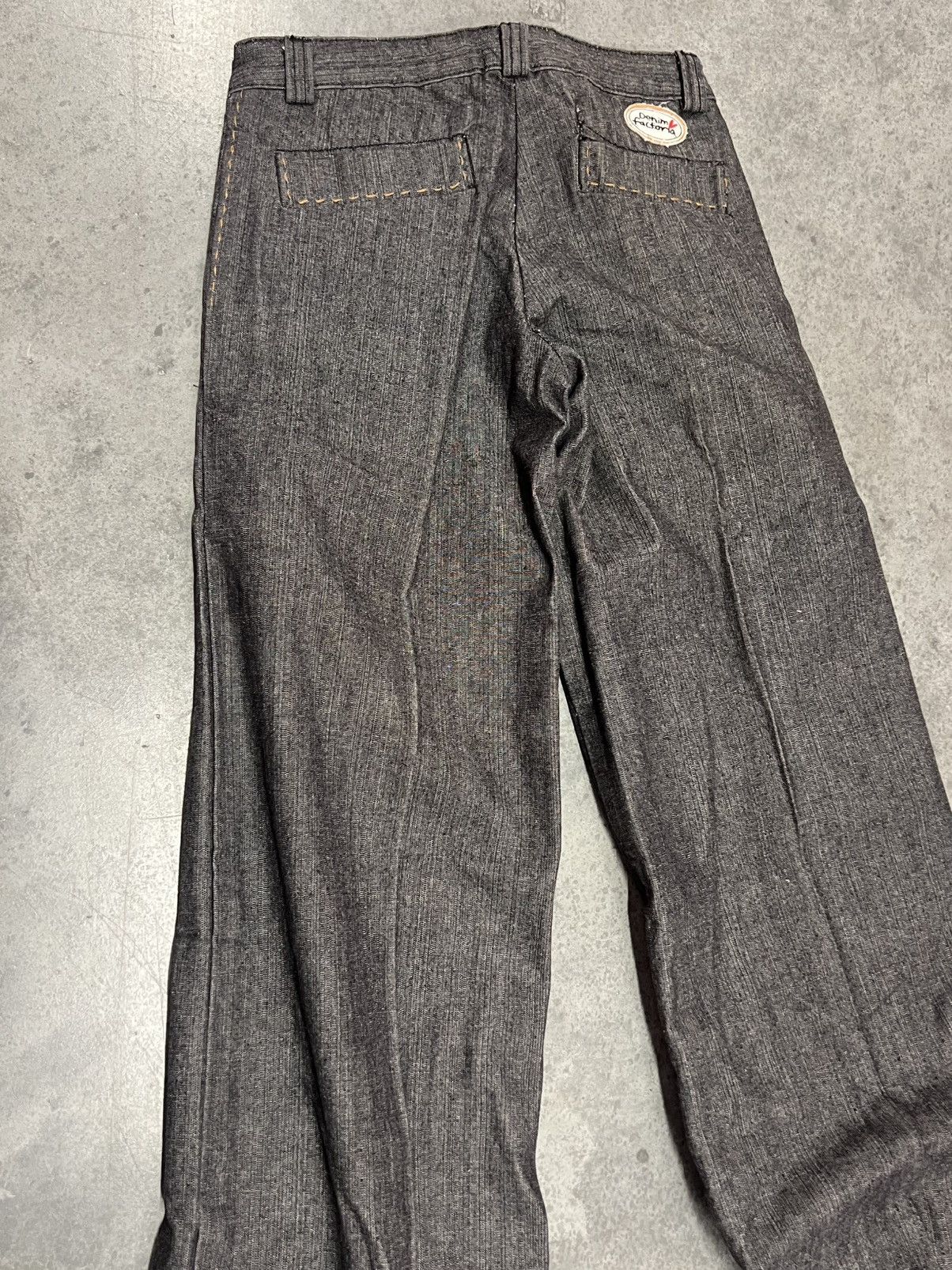 Vintage Y2K 2000's VTG Vintage Denim Factoria Retro Emo Black Jeans Size 24" / US 00 / IT 34 - 7 Thumbnail