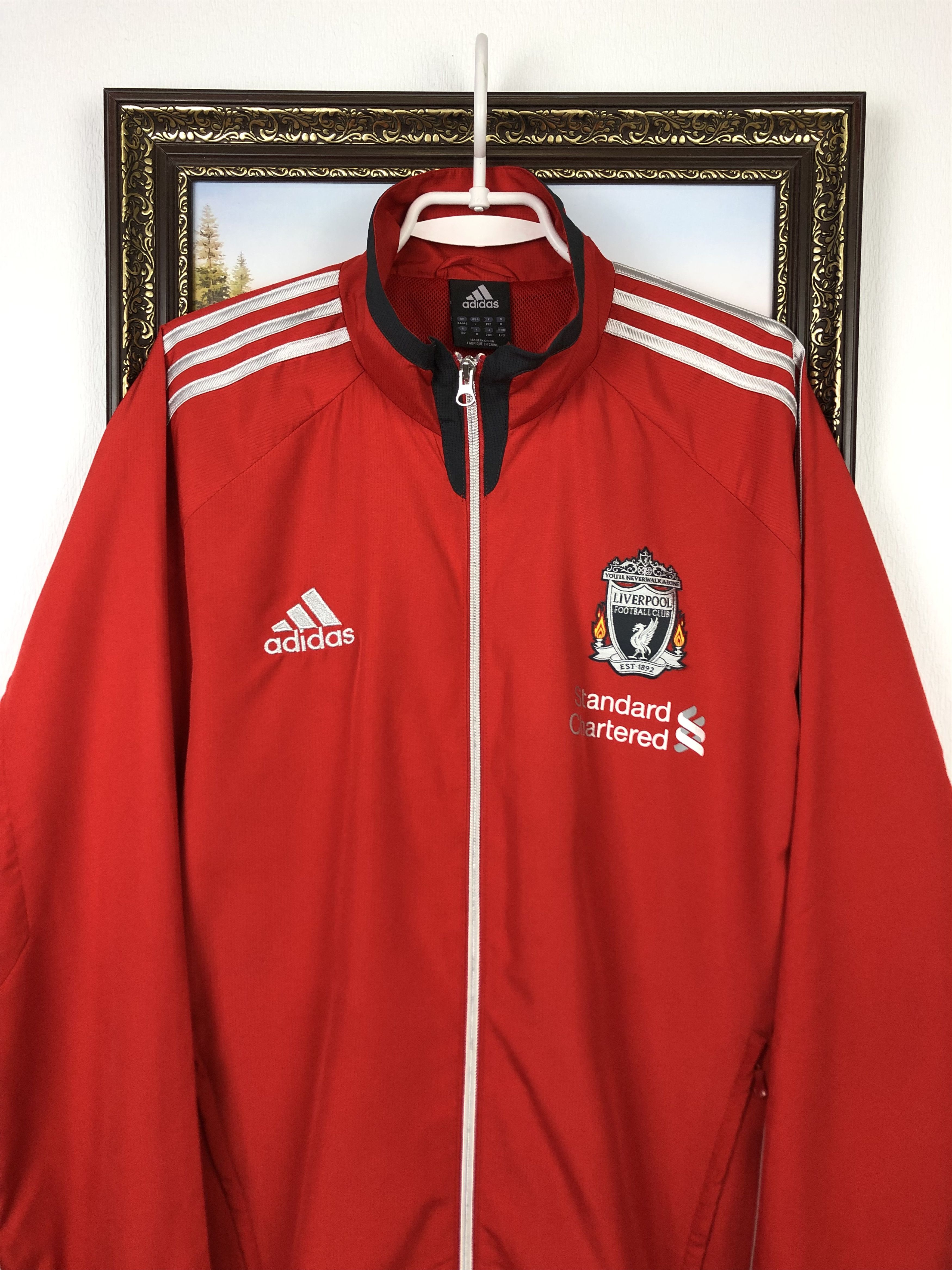 Adidas Vintage Adidas Liverpool Football Jacket Soccer Track Top Size US XL / EU 56 / 4 - 2 Thumbnail