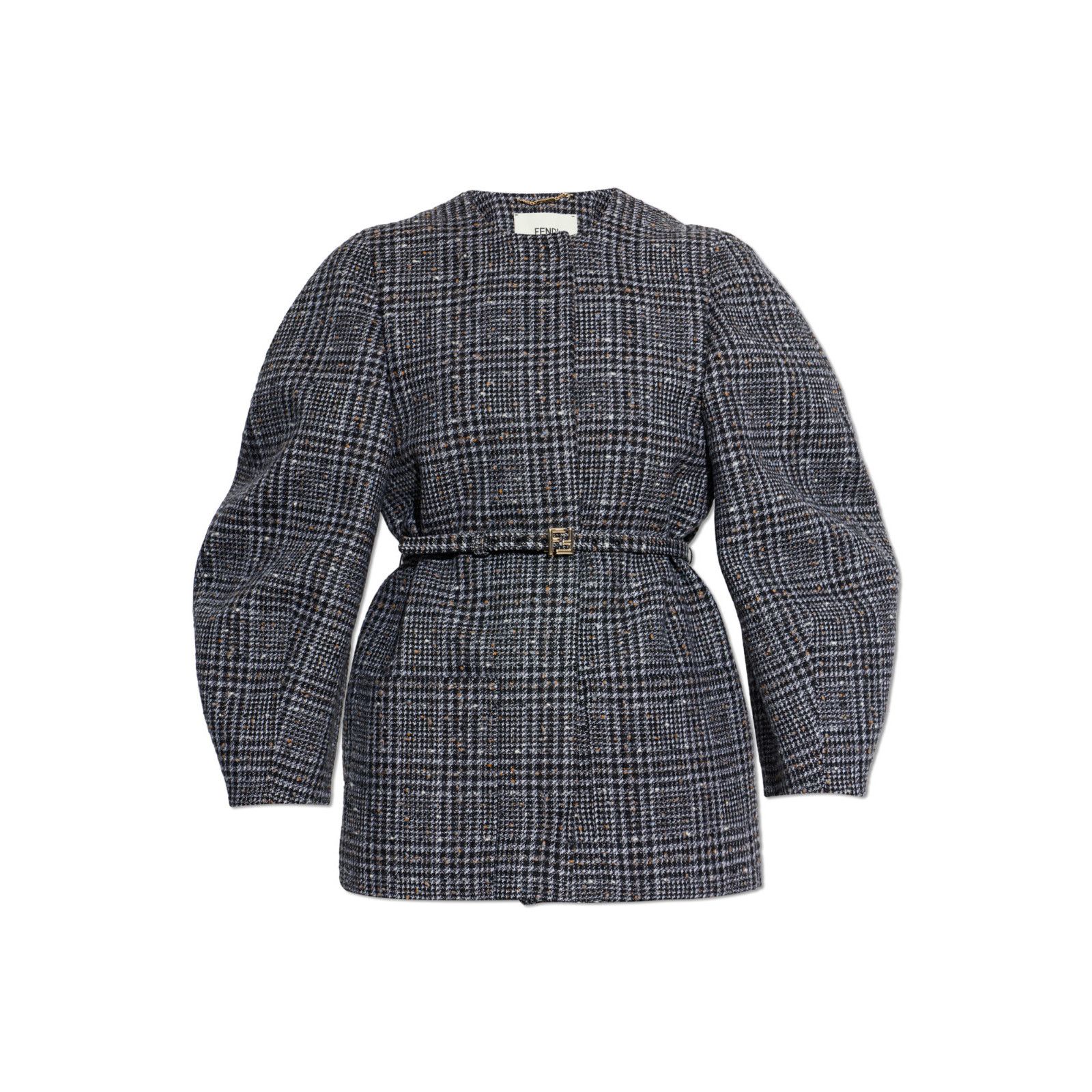 FENDI $4200 Gray Wool Tweed Jacket New & Authentic (Women's