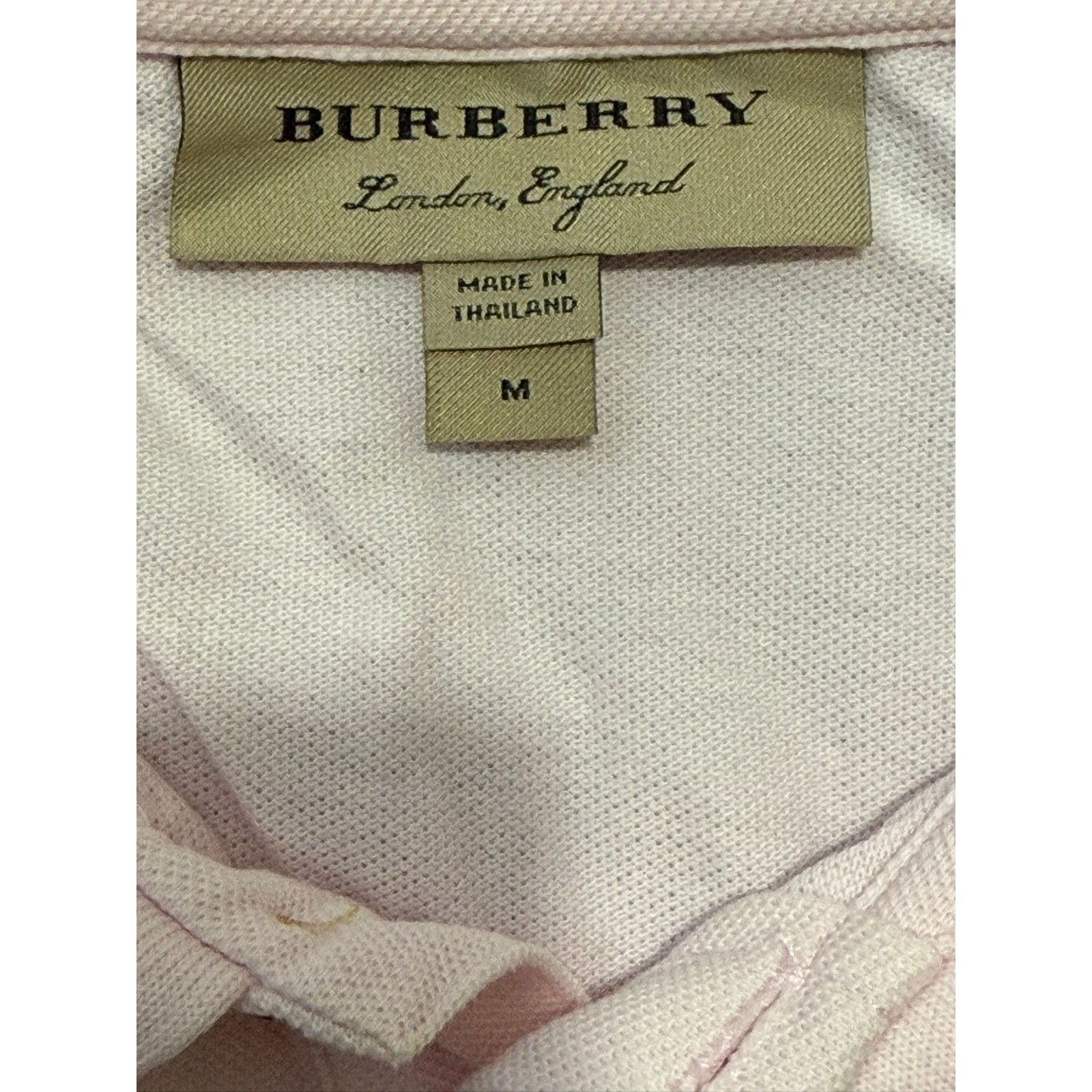 Burberry Burberry London England Pink Polo Shirt Mens Size M Slim Fit Size US M / EU 48-50 / 2 - 6 Thumbnail