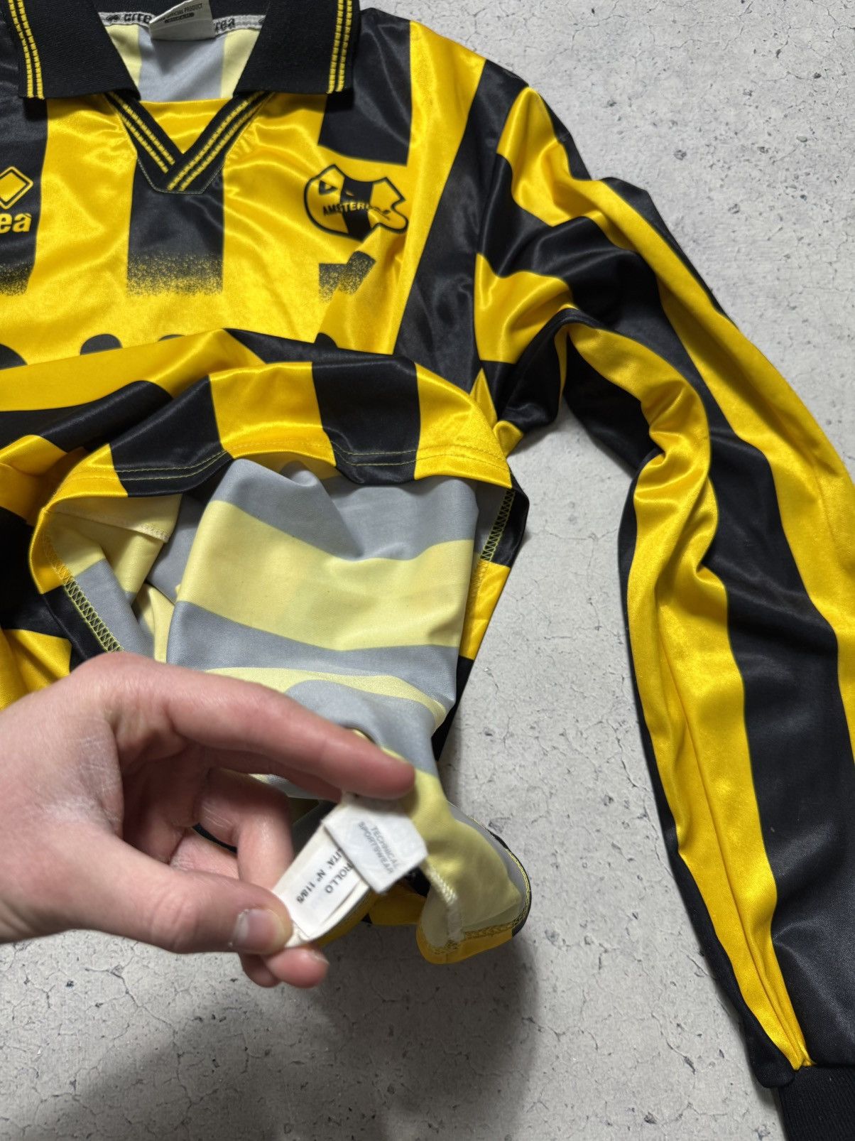 Errea Errea DWV Amsterdam Vintage Long Sleeve Soccer Jersey Size US XXL / EU 58 / 5 - 7 Thumbnail