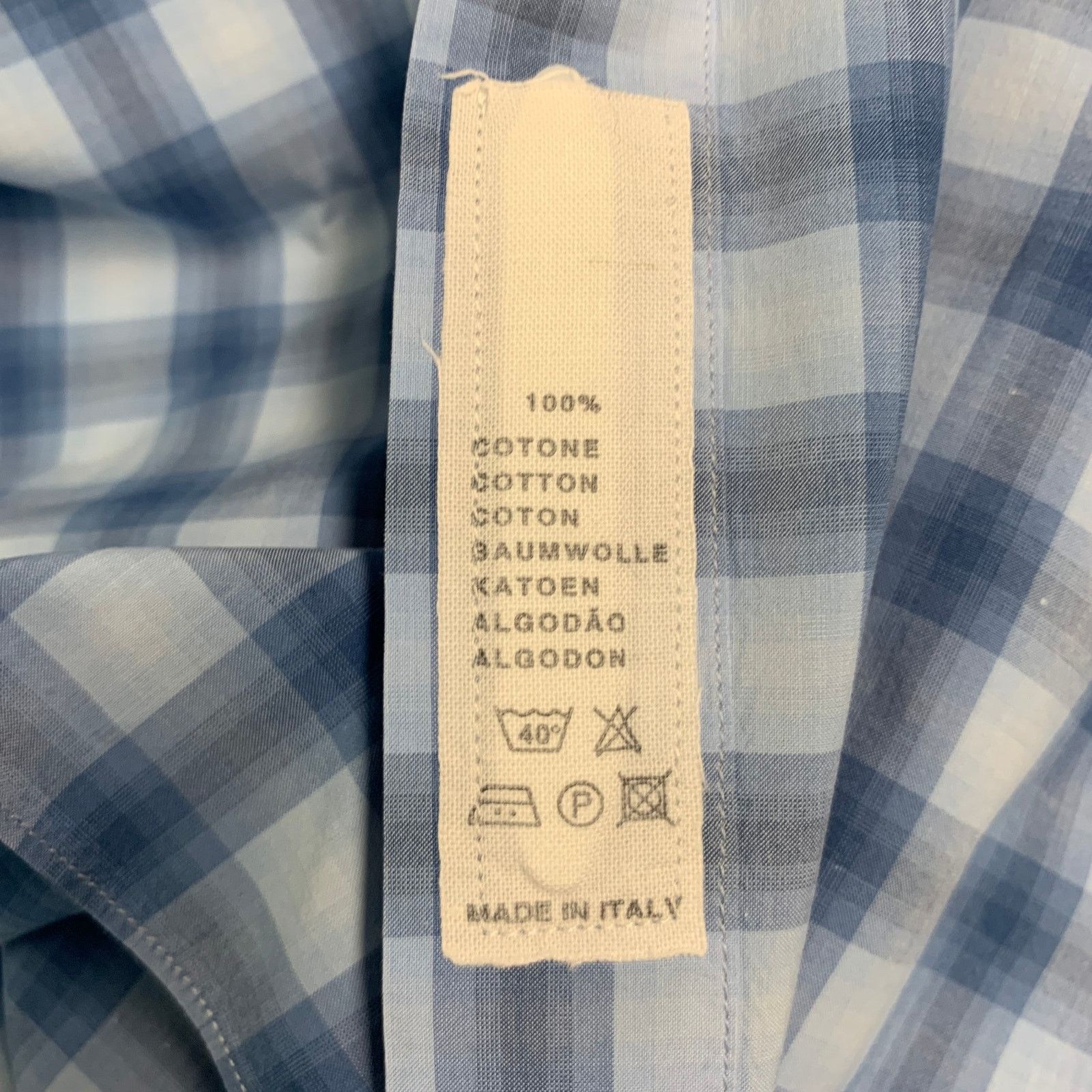 Other LORENZINI Blue Plaid Cotton Button Up Long Sleeve Shirt Size US XXL / EU 58 / 5 - 8 Thumbnail