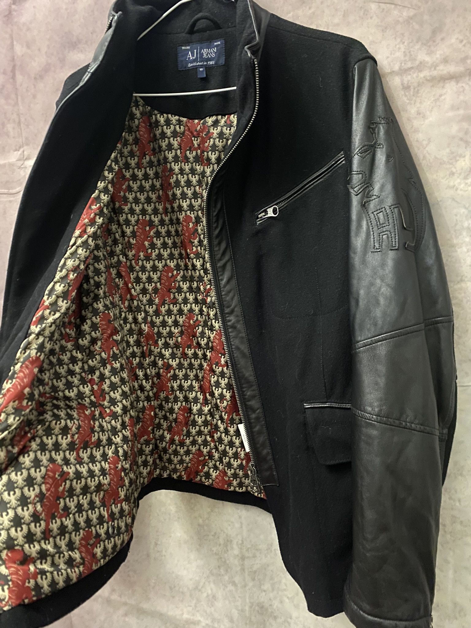 Armani × Designer × Giorgio Armani Armani Jeans Jacket Leather Size US M / EU 48-50 / 2 - 3 Thumbnail