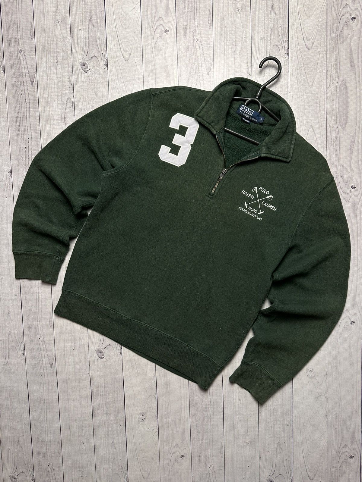 Polo Ralph Lauren × Vintage Vintage polo Ralph Lauren zip 1/4 sweatshirt logo 3 Size S Size US S / EU 44-46 / 1 - 1 Thumbnail