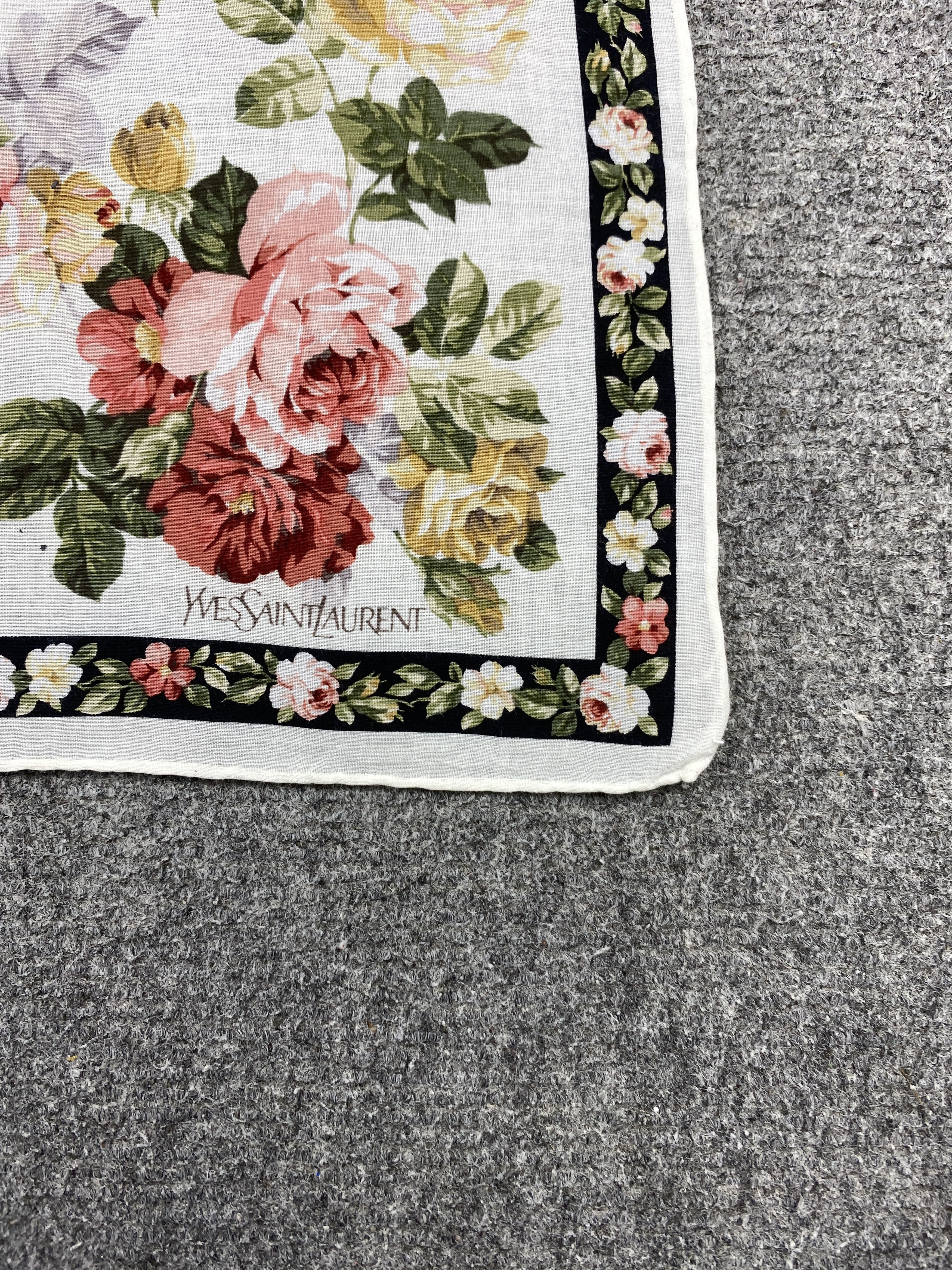 Yves Saint Laurent Yves Saint Laurent Handkerchief / Neckerchief HKC1121 Size ONE SIZE - 5 Thumbnail