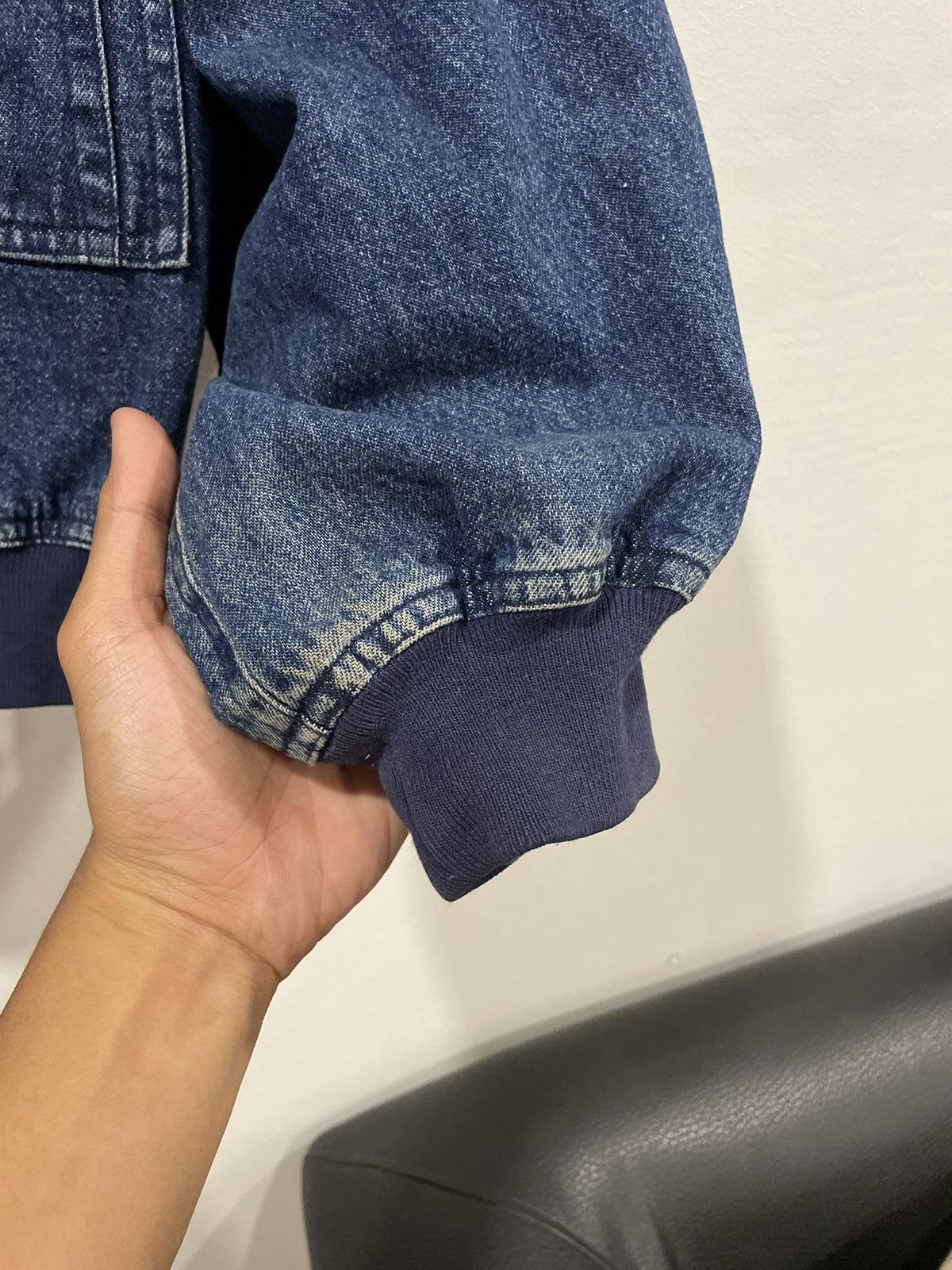 Issey Miyake Vintage 80’s Issey Miyake Denim Bomber Jacket Size US M / EU 48-50 / 2 - 16 Thumbnail