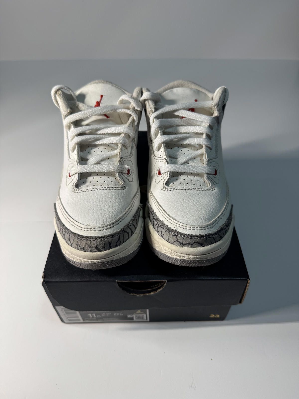 Jordan Brand Jordan Toddler White 11c White Cement Reimagined Size US 11 / EU 44 - 5 Thumbnail