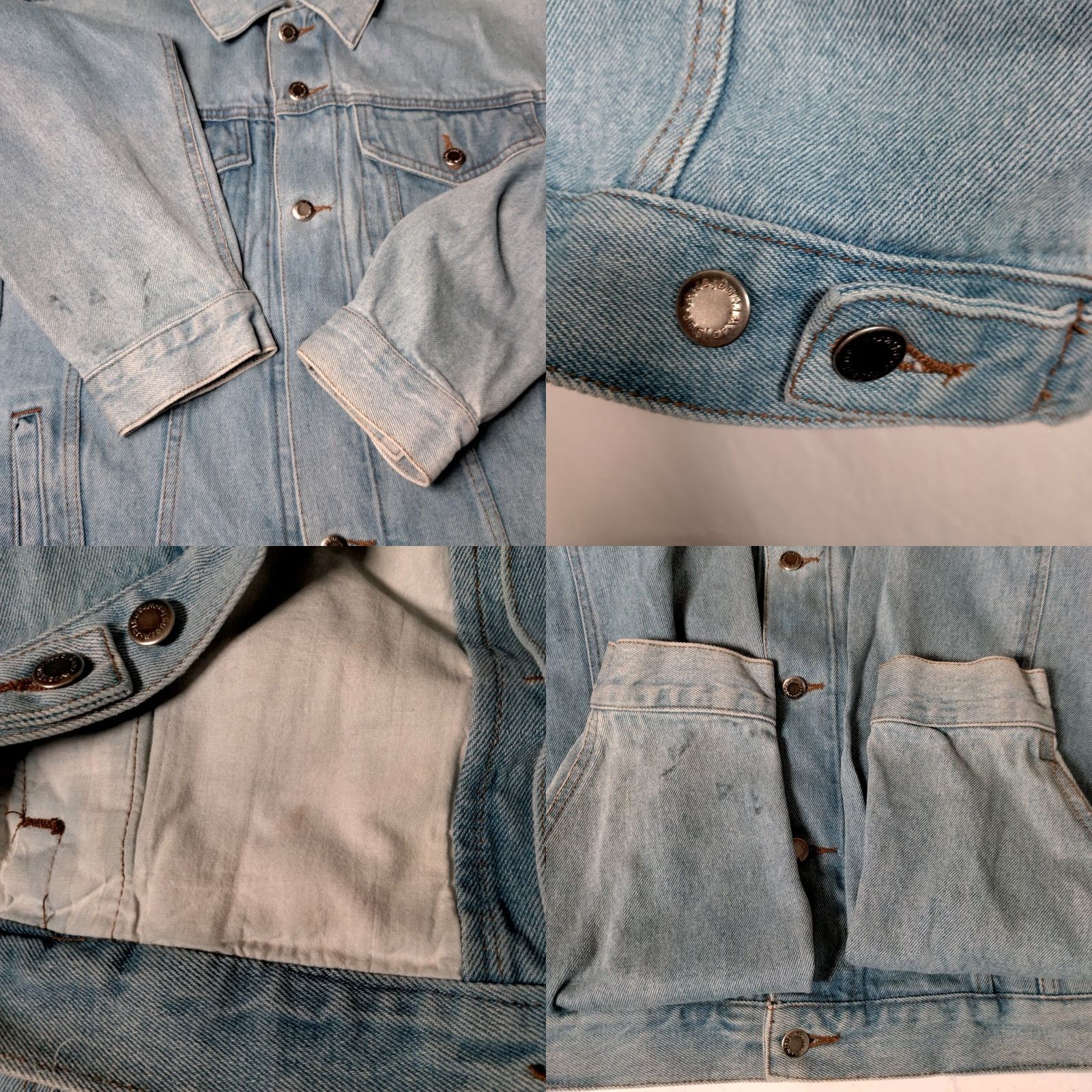 Wrangler VINTAGE Wrangler Hero Jean Jacket Men Medium Blue Denim Casual Trucker Jacket Fall Winter Seasonal Size US 31 - 8 Thumbnail