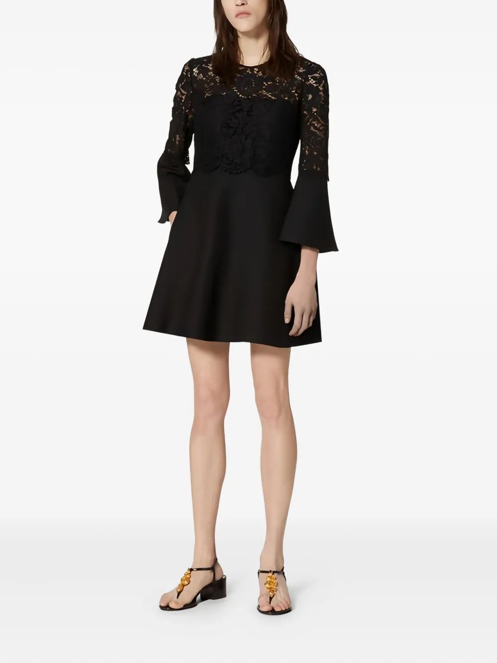 Valentino o1y0326 Mini Dress in Black Size XS / US 0-2 / IT 36-38 - 2 Thumbnail