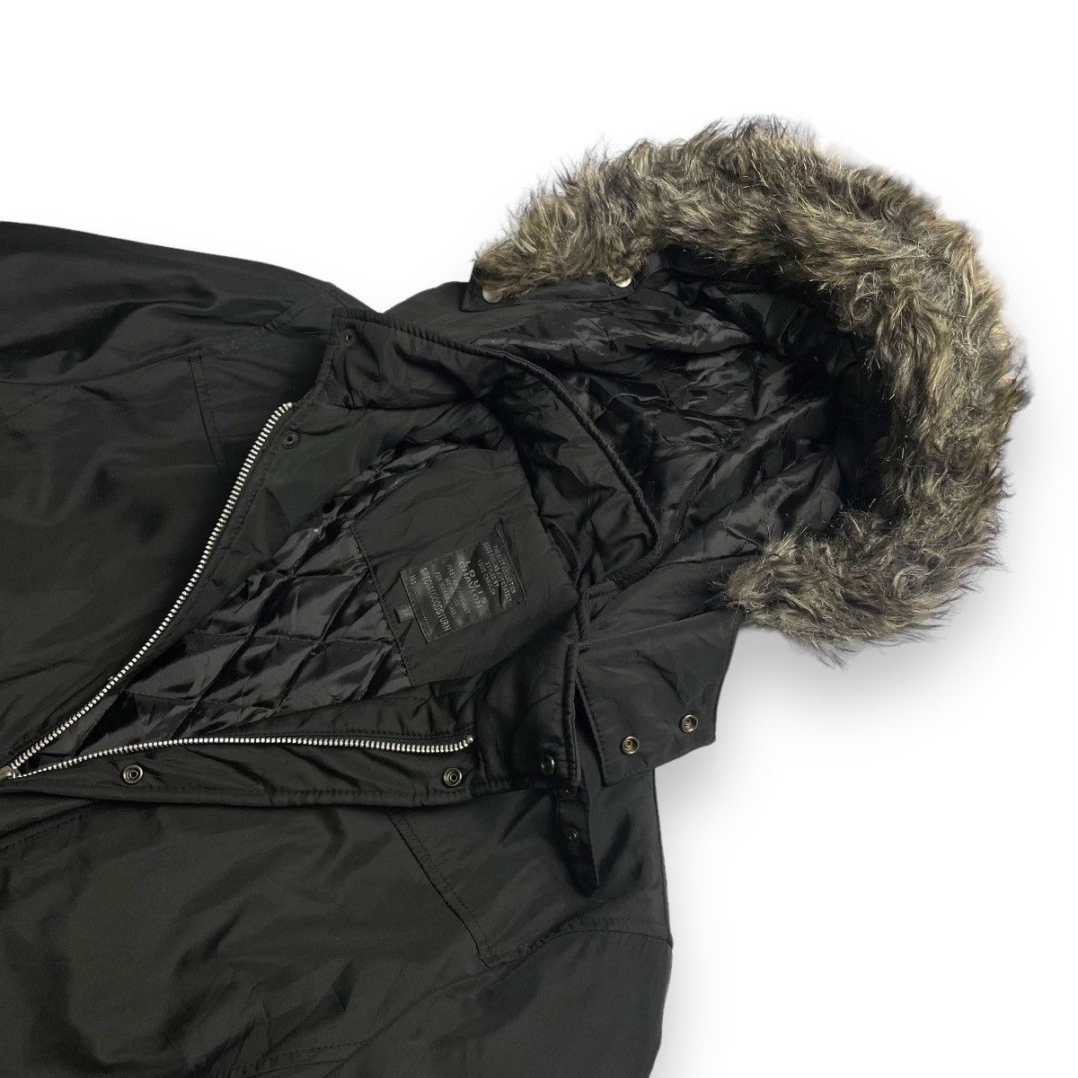 If Six Was Nine LOUIS CHAVLON BUTTON UP FULL ZIP NYLON FUR HOODIE JACKET Size US M / EU 48-50 / 2 - 7 Thumbnail