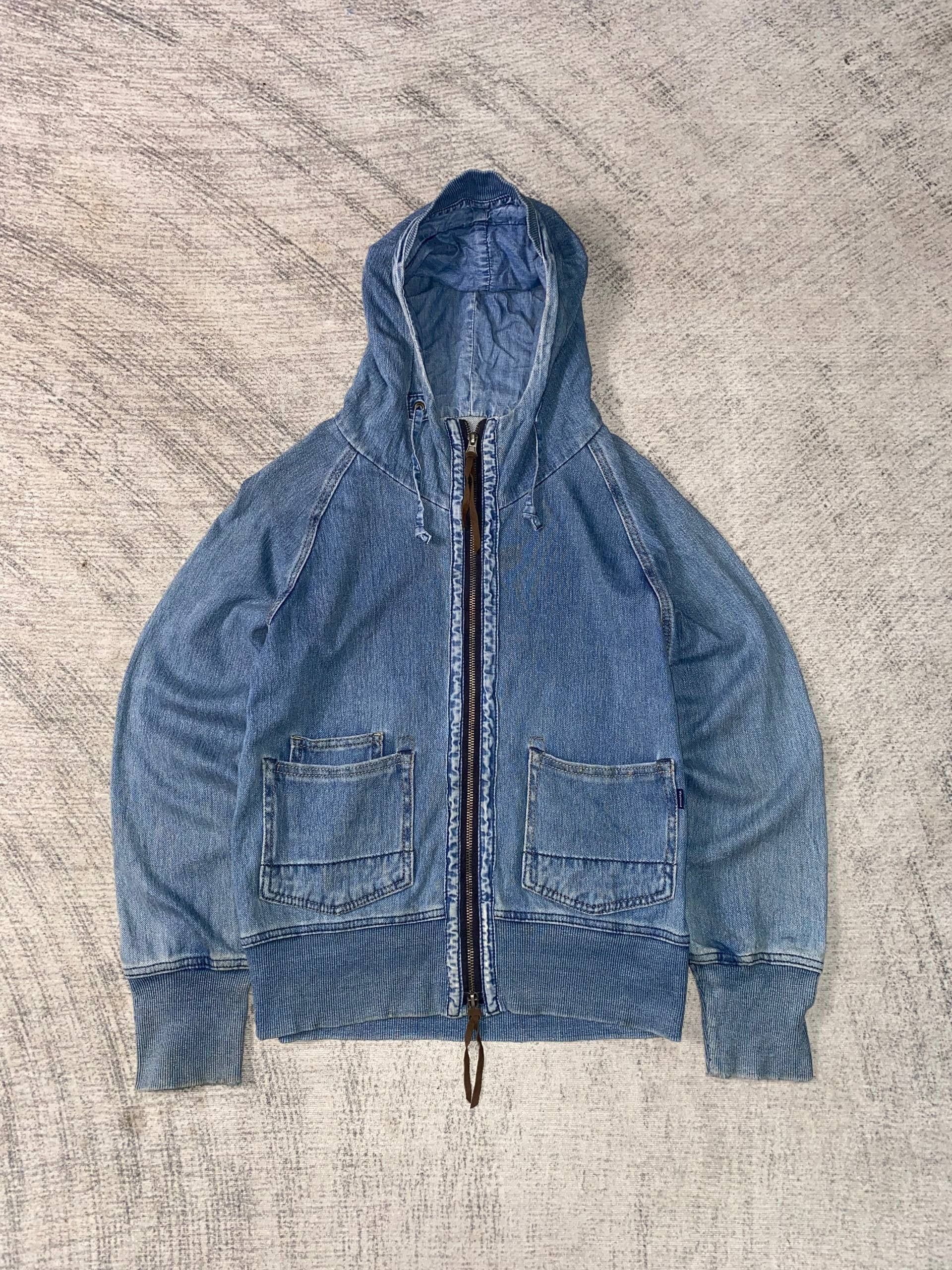 Addict Clothes Japan Westwood Outfitters Denim Blue Distressed Hooded Jacket Size S / US 4 / IT 40 - 1 Thumbnail
