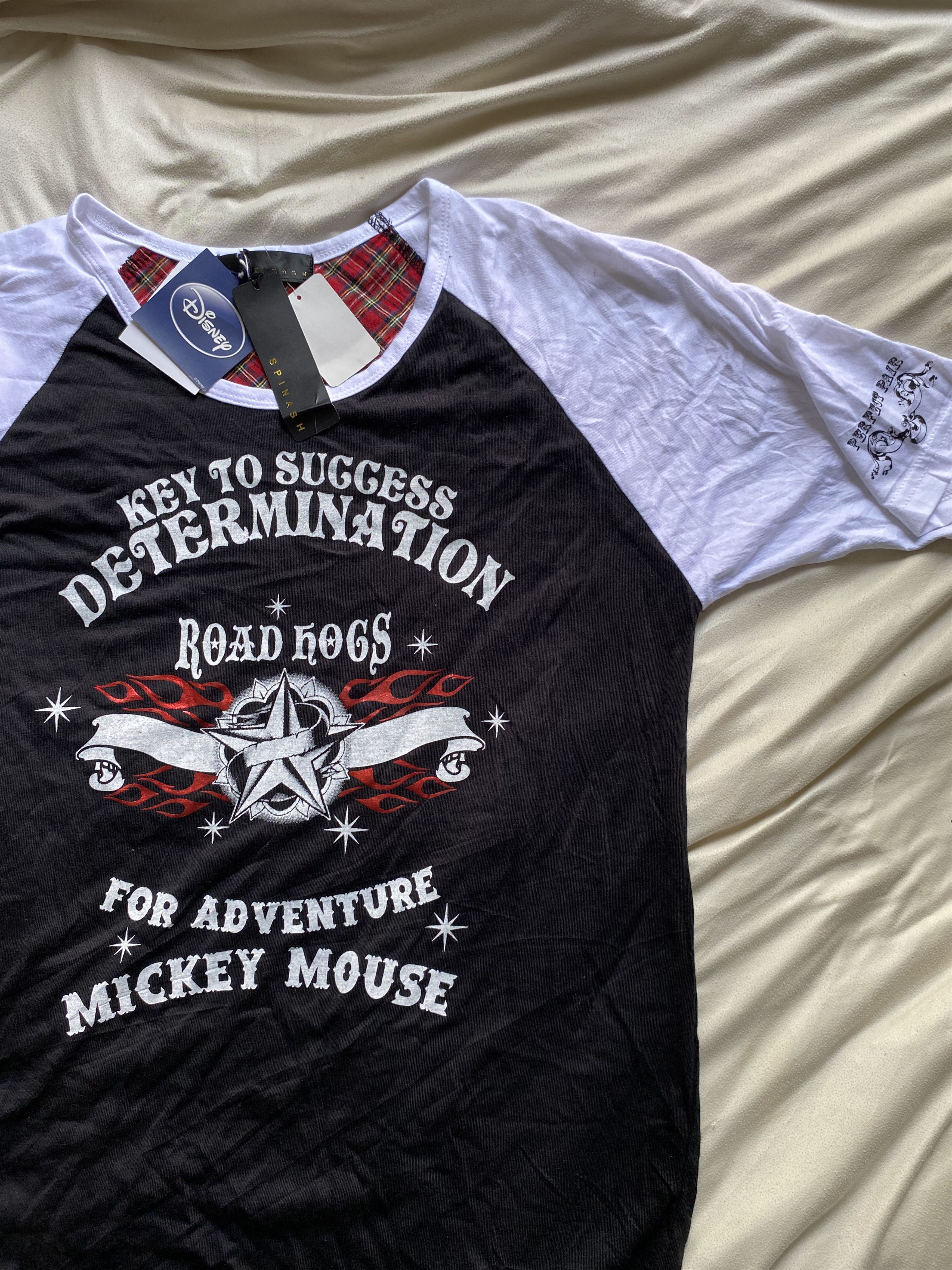 image of Spinash X Disney Poem Tee Y2K Style in Black, Men's (Size Large)