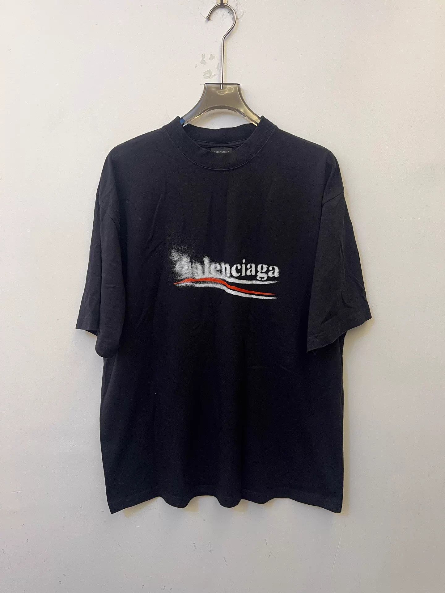 Balenciaga Balenciaga SS24 Logo Print Crewneck Short Sleeve Tee Black L (New, Tried On) Size US L / EU 52-54 / 3 - 1 Thumbnail
