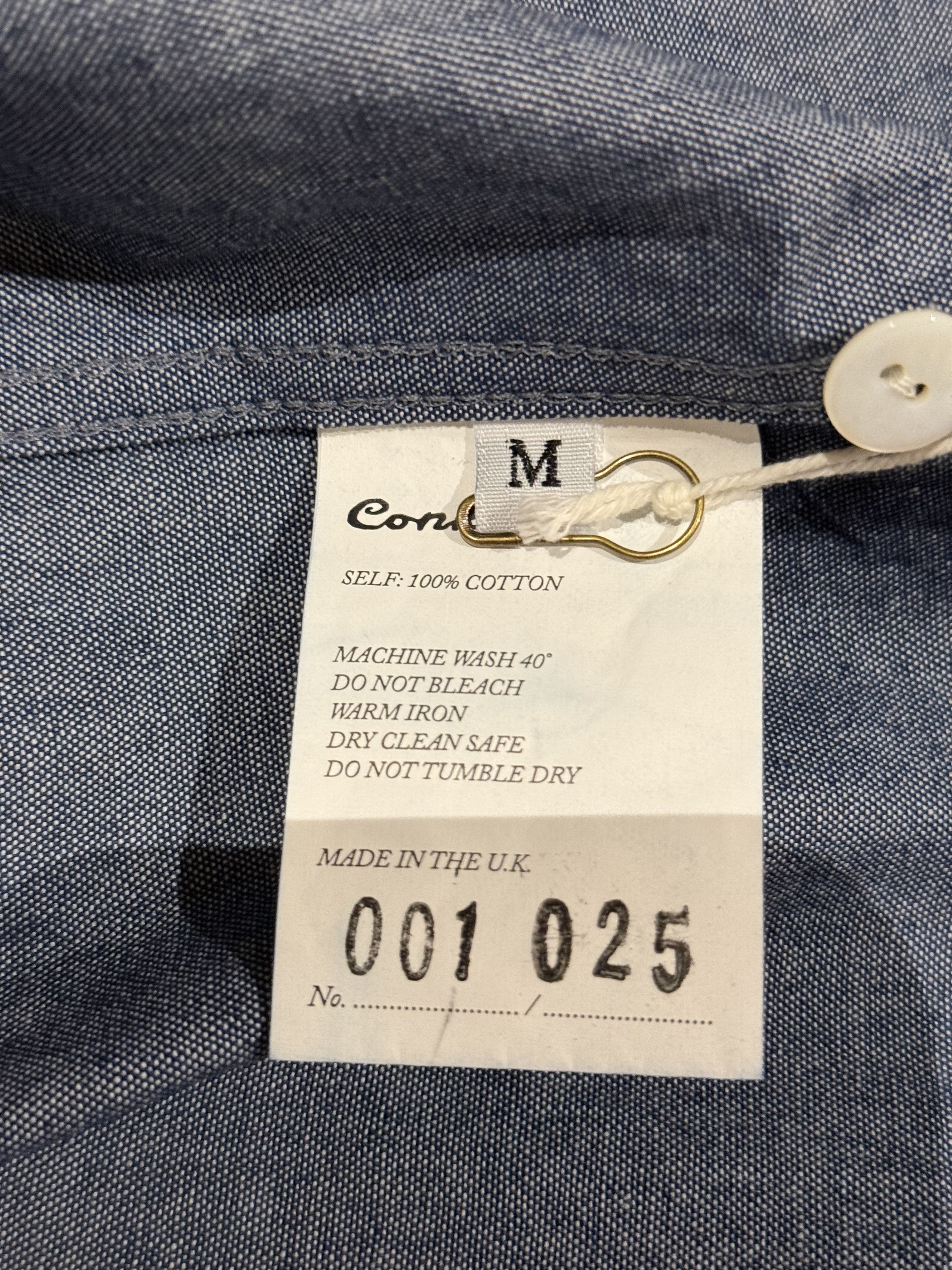 Other 💚 1/25 Conkers Miller Shirt Cotton Chambray Oldham Blue NEW Size US M / EU 48-50 / 2 - 17 Thumbnail