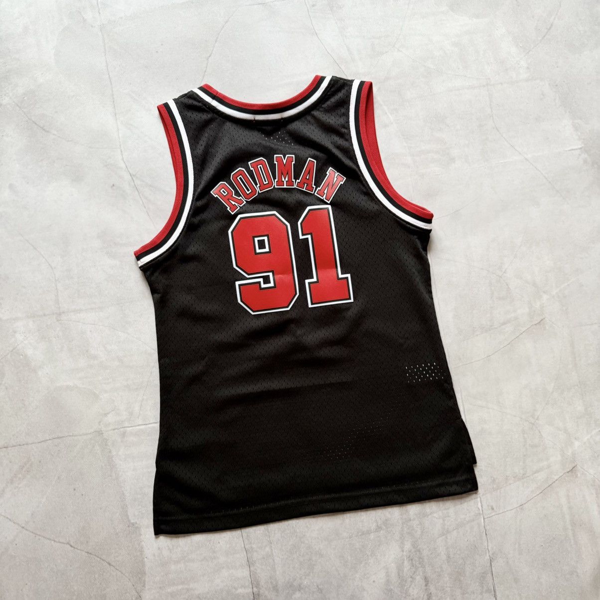 Mitchell & Ness Vintage NBA Chicago Bulls #91 Rodman Womens Jersey Size M / US 6-8 / IT 42-44 - 5 Thumbnail