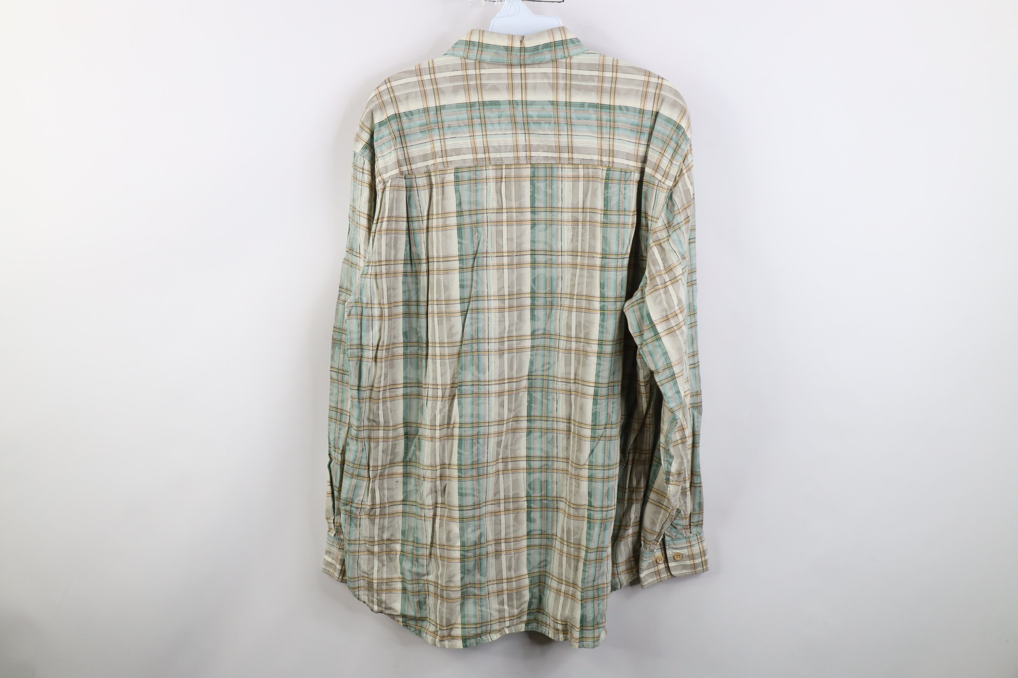 Tommy Bahama Vintage Tommy Bahama Flower Collared Button Shirt Plaid Size US L / EU 52-54 / 3 - 9 Thumbnail